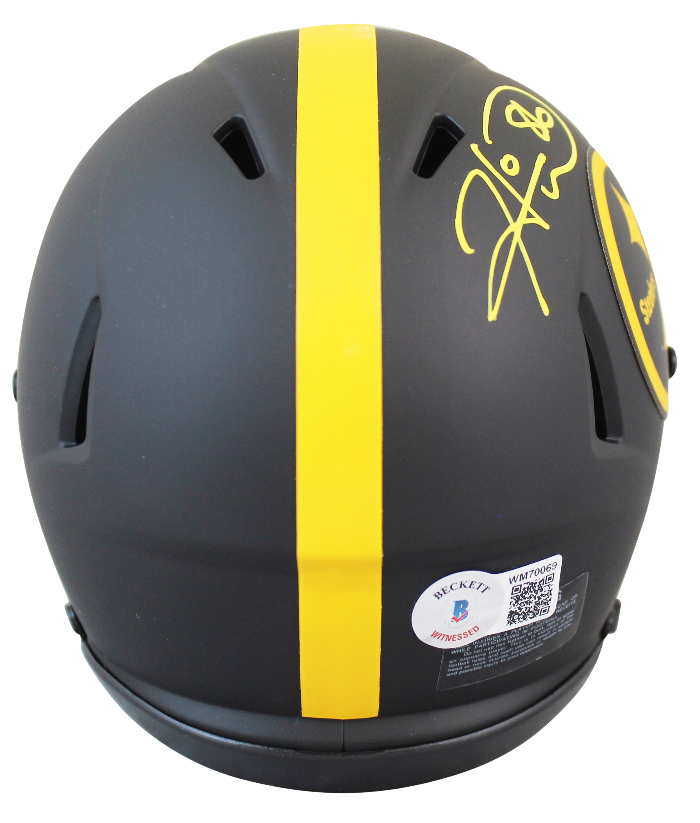 Steelers Hines Ward Authentic Signed Eclipse Speed Mini Helmet BAS Witnessed