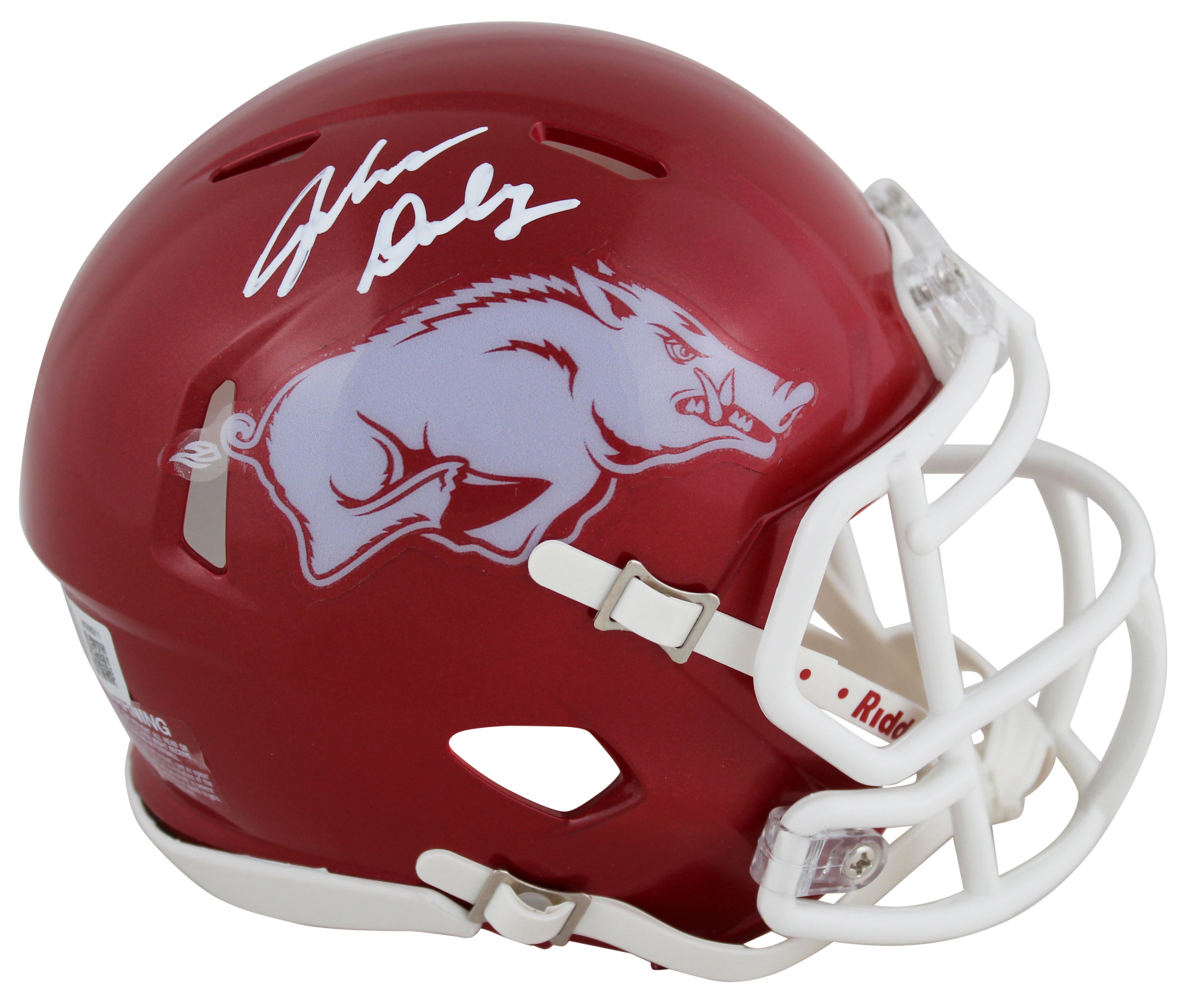 Arkansas John Daly Authentic Signed Speed Mini Helmet Autographed BAS Witnessed