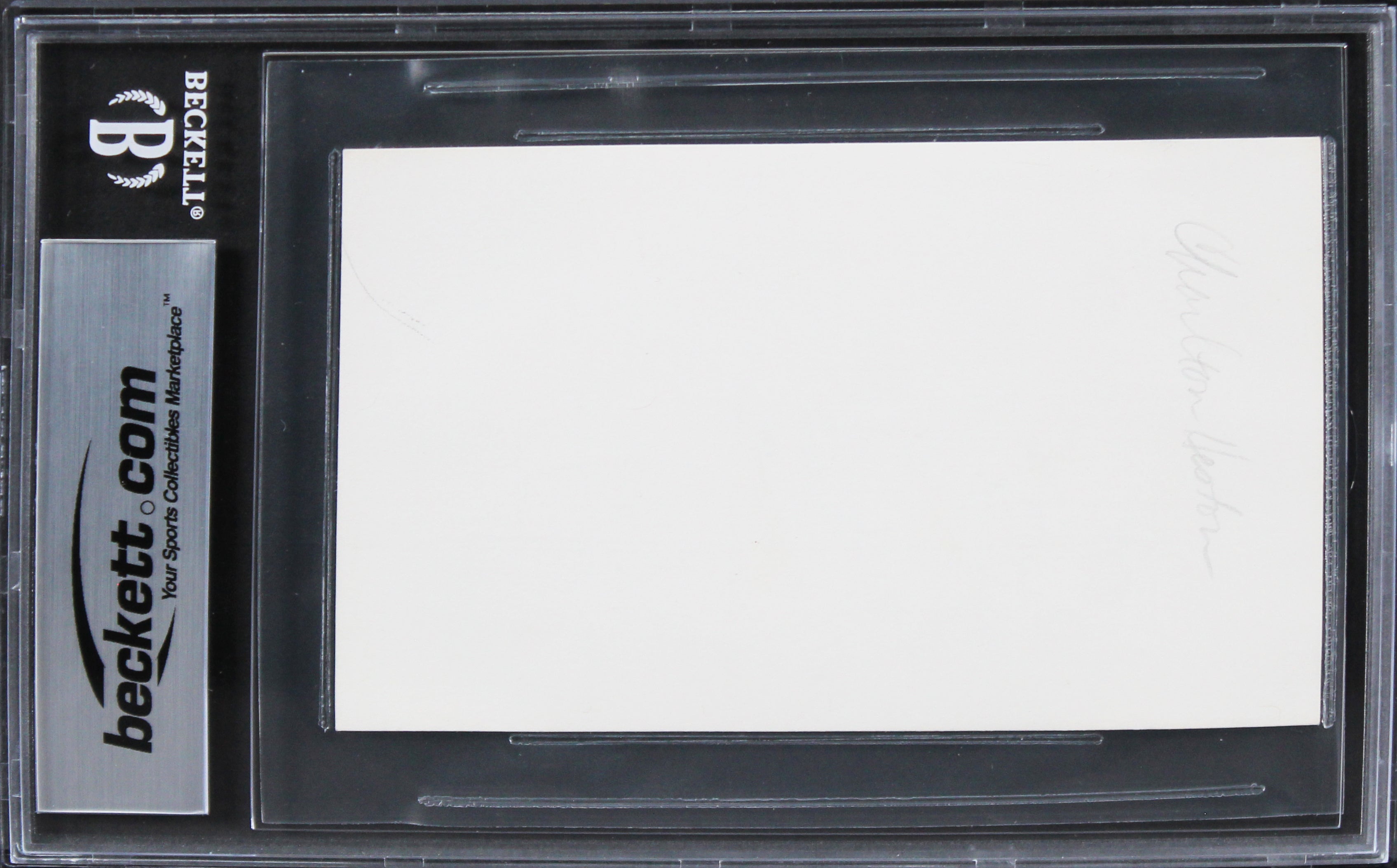 Charlton Heston Ben-Hur Authentic Signed 3x5 Index Card BAS Slabbed 1
