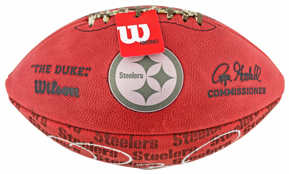 Steelers Jerome Bettis Signed "The Duke" Team Showcase Football W/ Case BAS Wit
