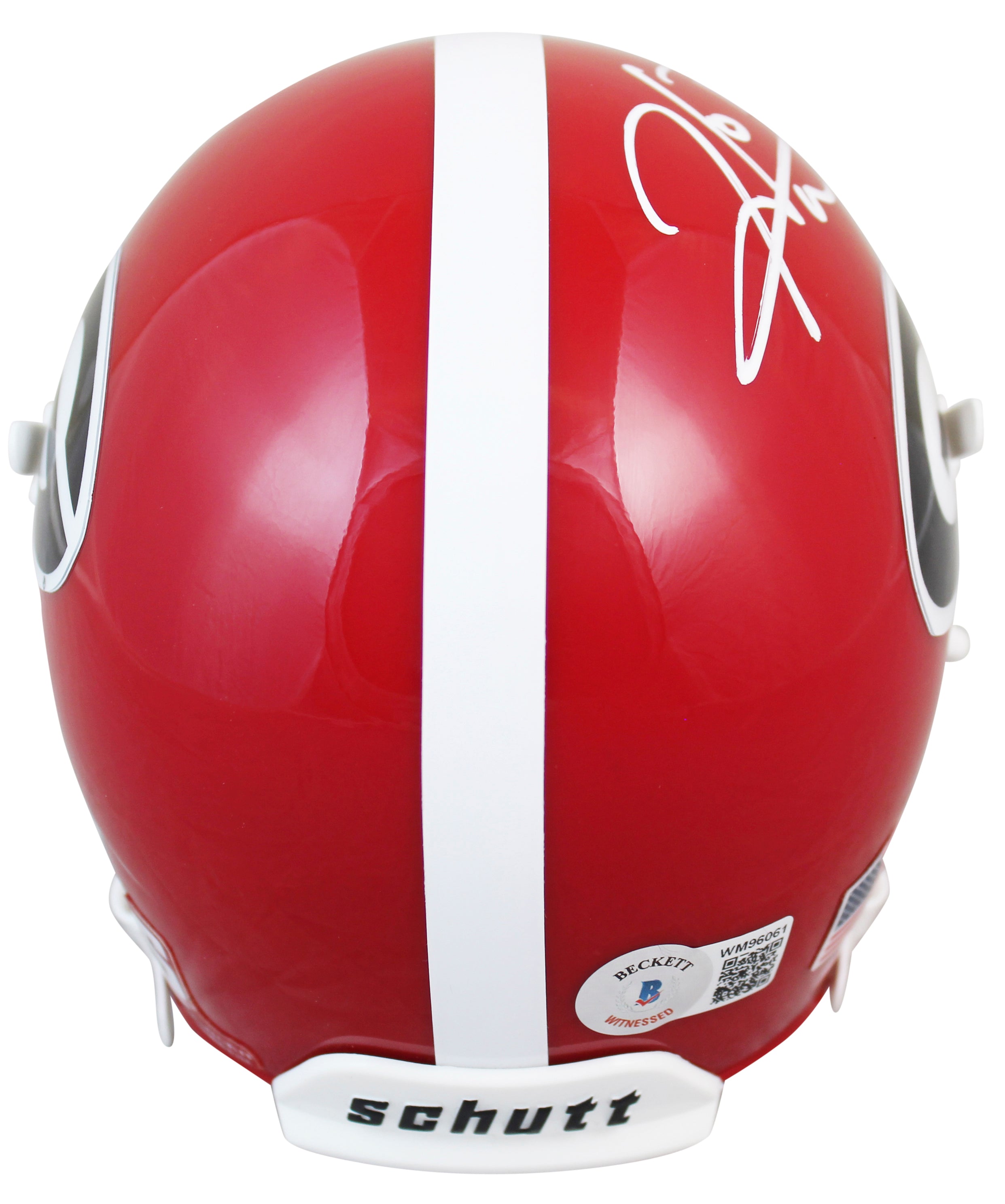 Georgia Hines Ward Authentic Signed Schutt Rep Mini Helmet BAS Witnessed