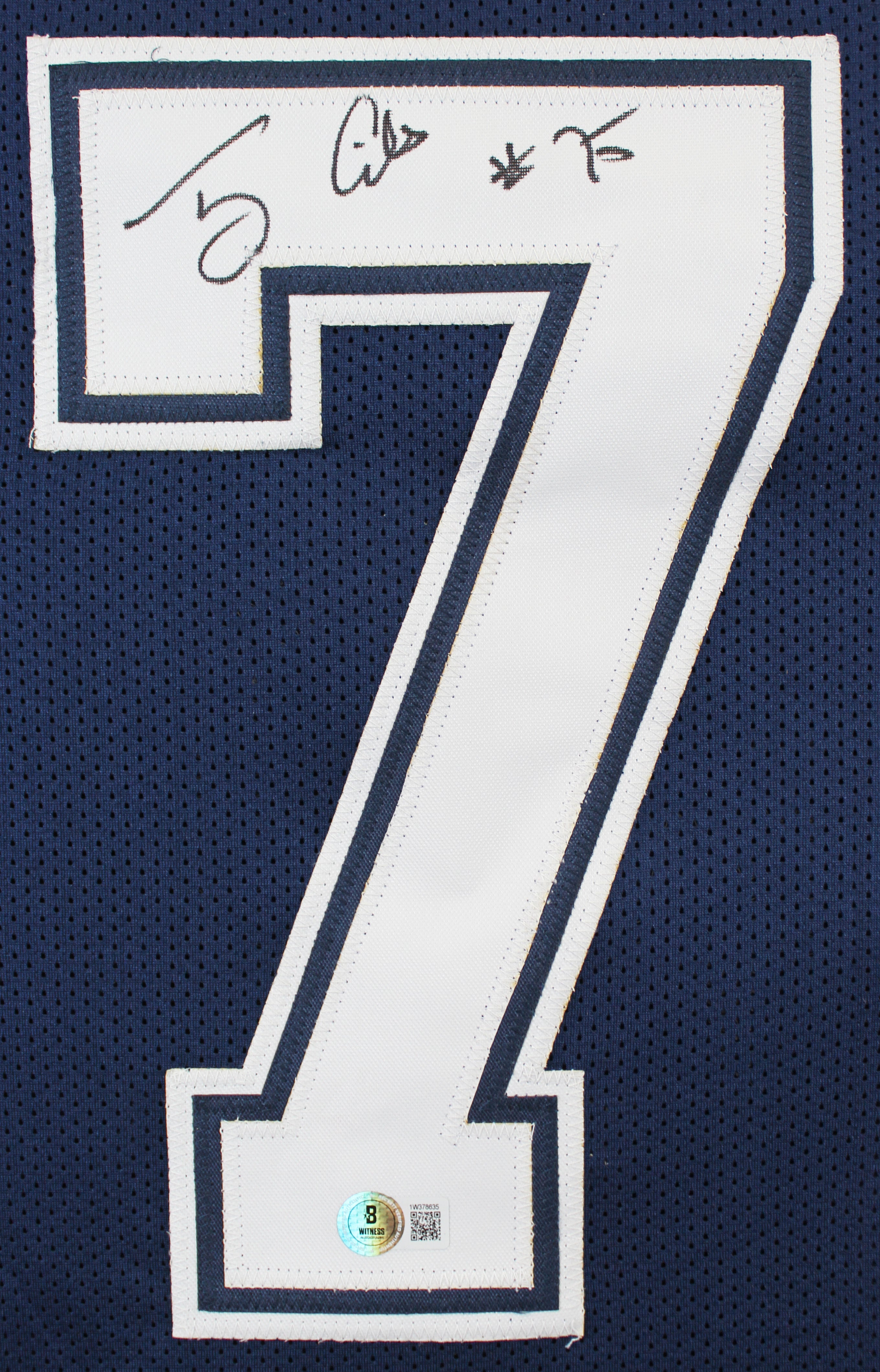 Tony Casillas Authentic Signed Navy Pro Style Jersey BAS Witnessed #1W378635