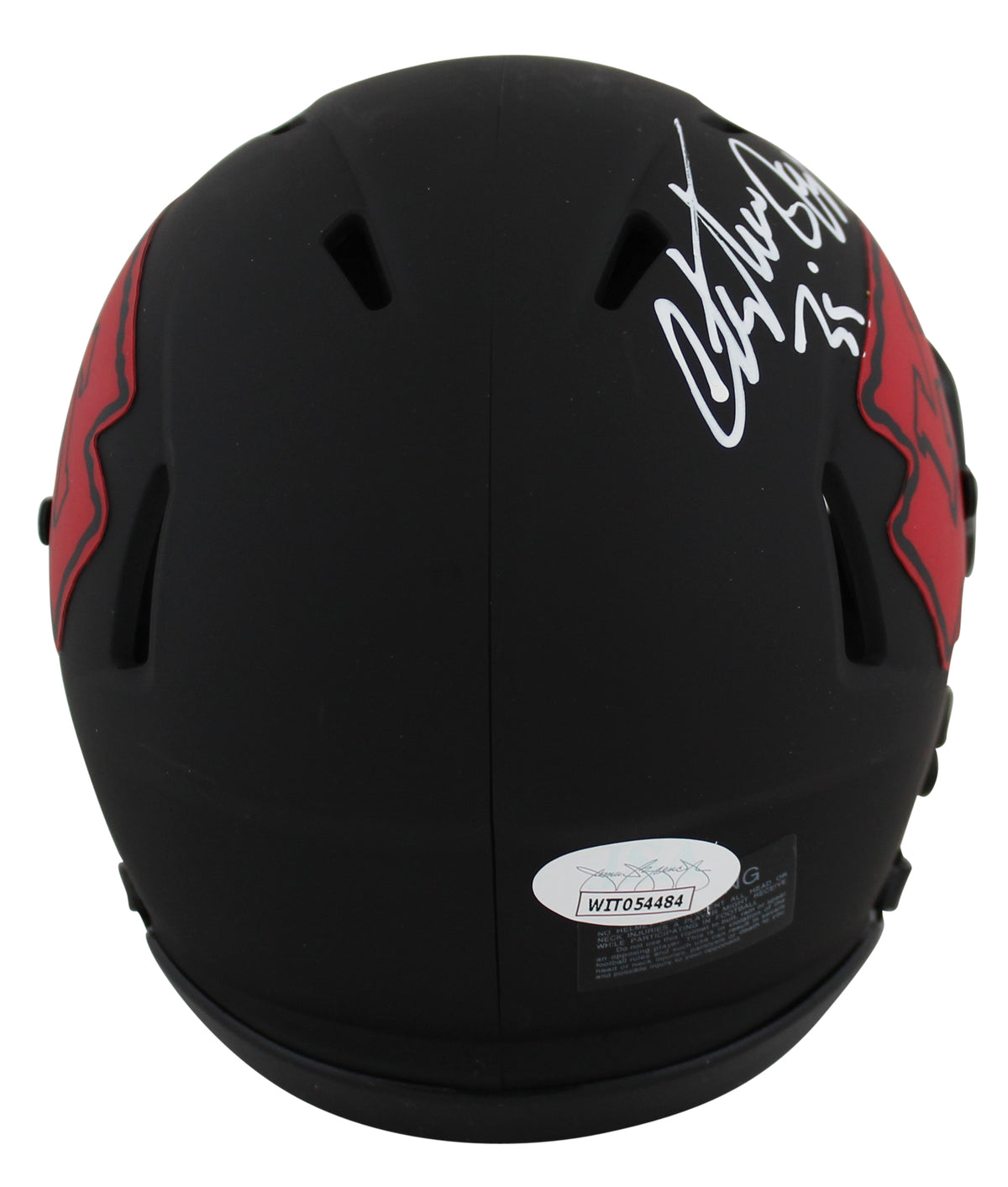 Chiefs Christian Okoye Authentic Signed Eclipse Speed Mini Helmet JSA Witnessed