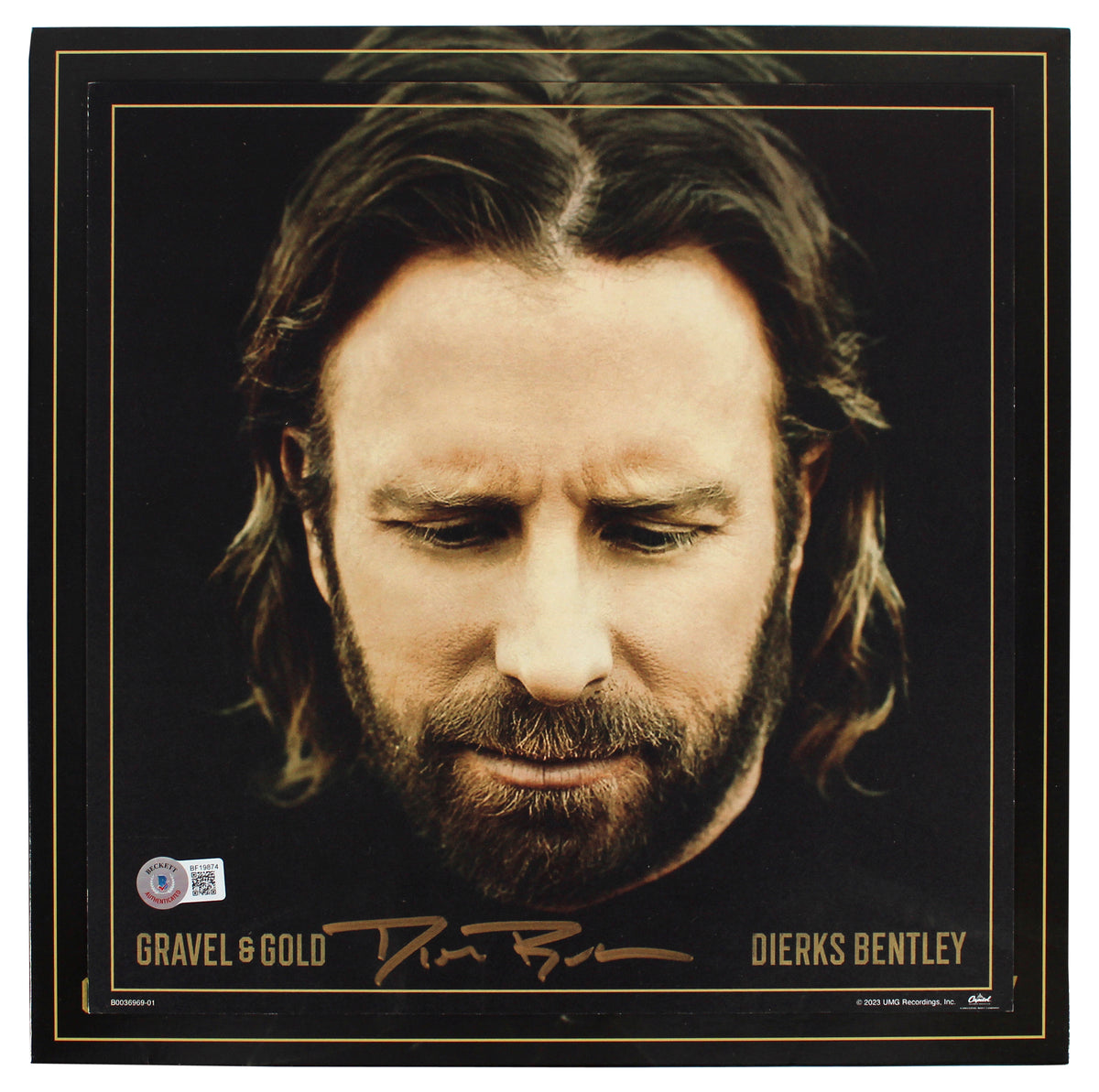 Dierks Bentley Authentic Signed Gravel & Gold Album Flat w/ Album & Vinyl BAS
