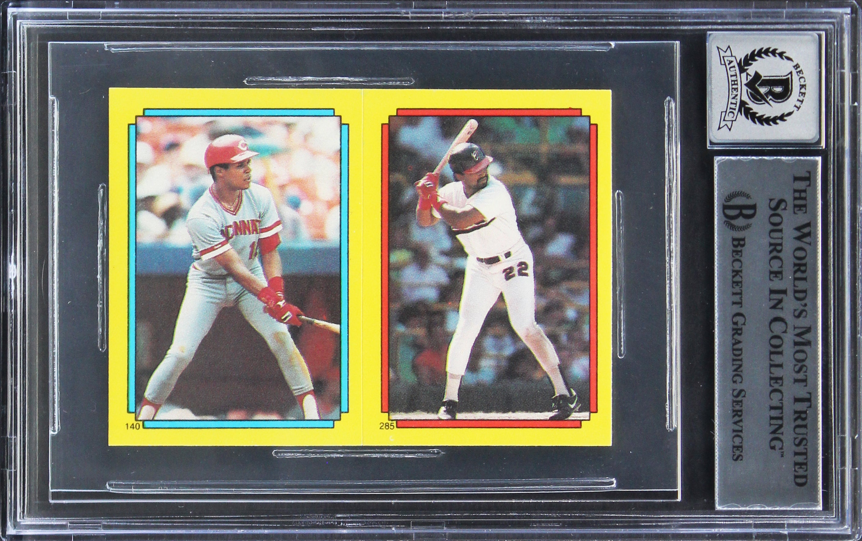 Royals George Brett Signed 1988 Topps Sticker Backs #41 Card Auto 10 BAS Slabbed