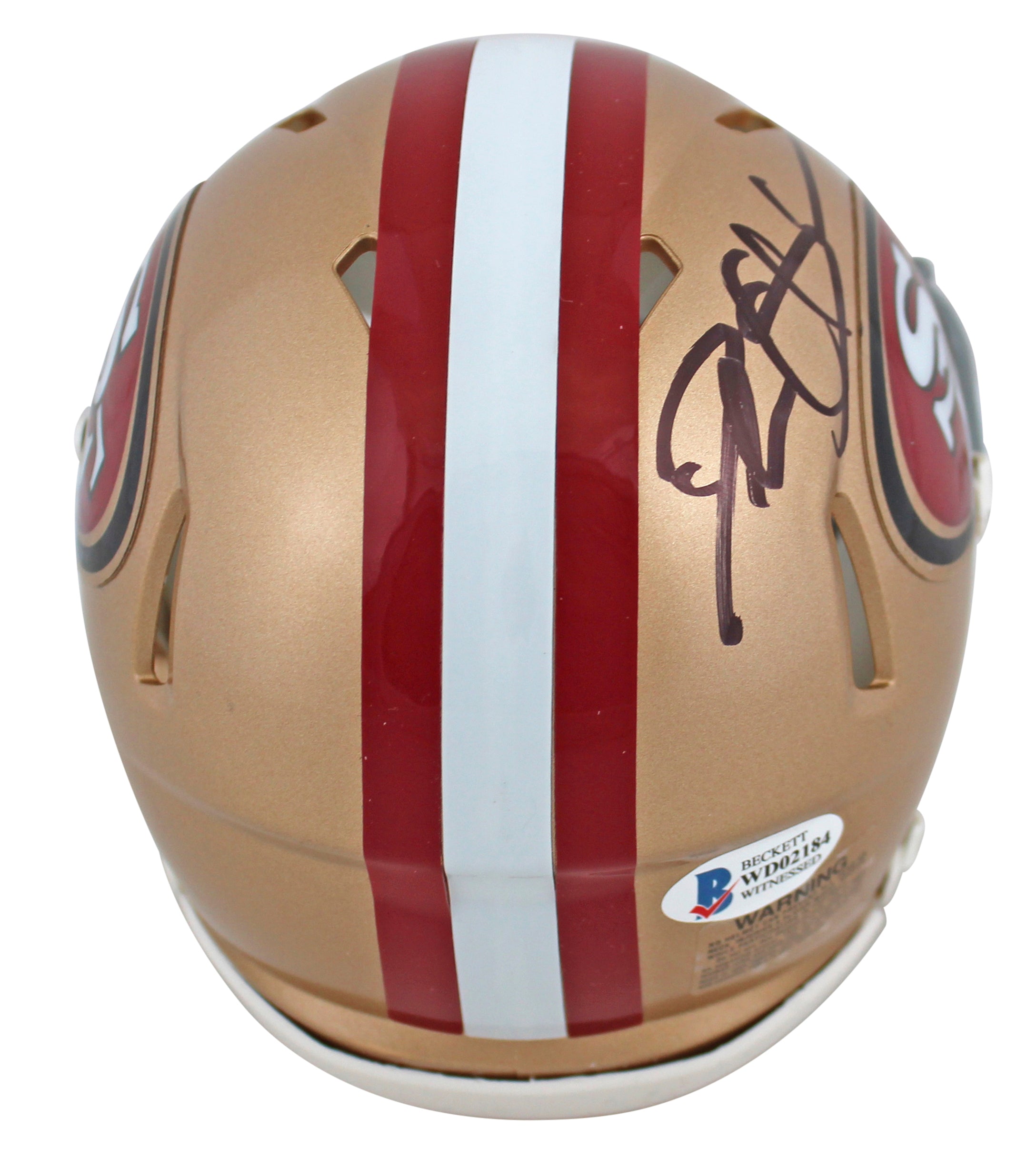 49ers Deion Sanders Authentic Signed Speed Mini Helmet w/ Case BAS Witnessed