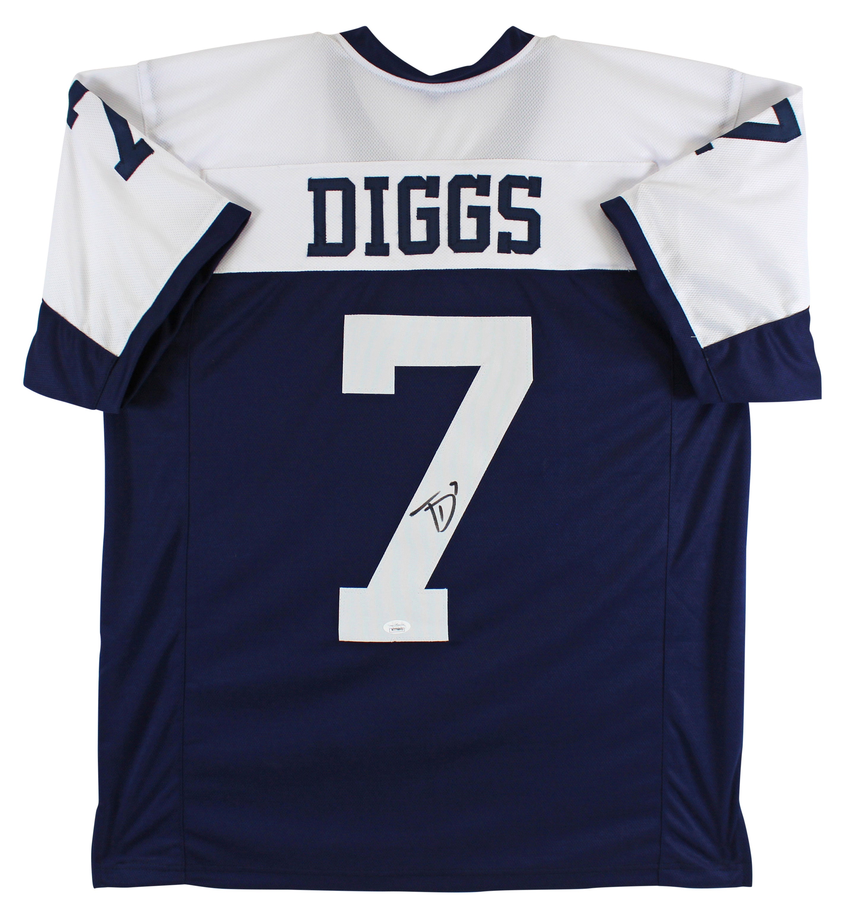 Trevon Diggs Authentic Signed Thanksgiving Navy Blue Pro Style Jersey JSA Wit