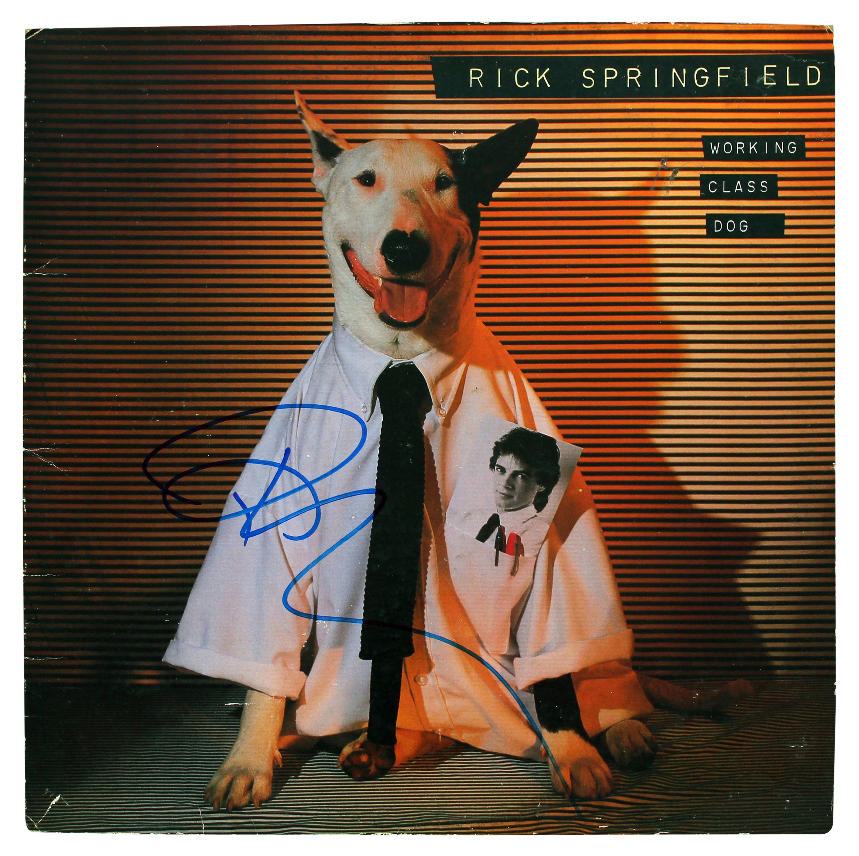 Rick Springfield Authentic Signed Working Class Dog Album Cover BAS #BG90696