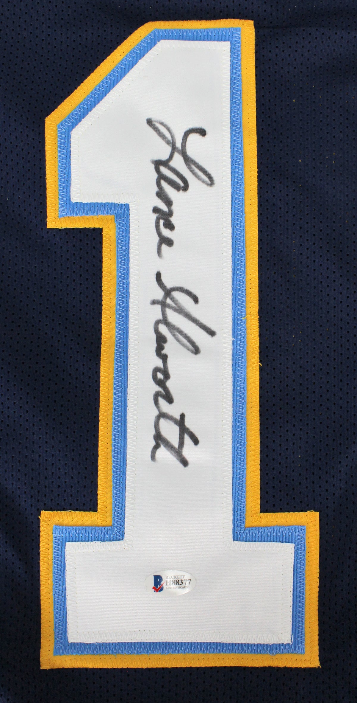 Lance Alworth Authentic Signed Navy Blue Pro Style Jersey Autographed BAS