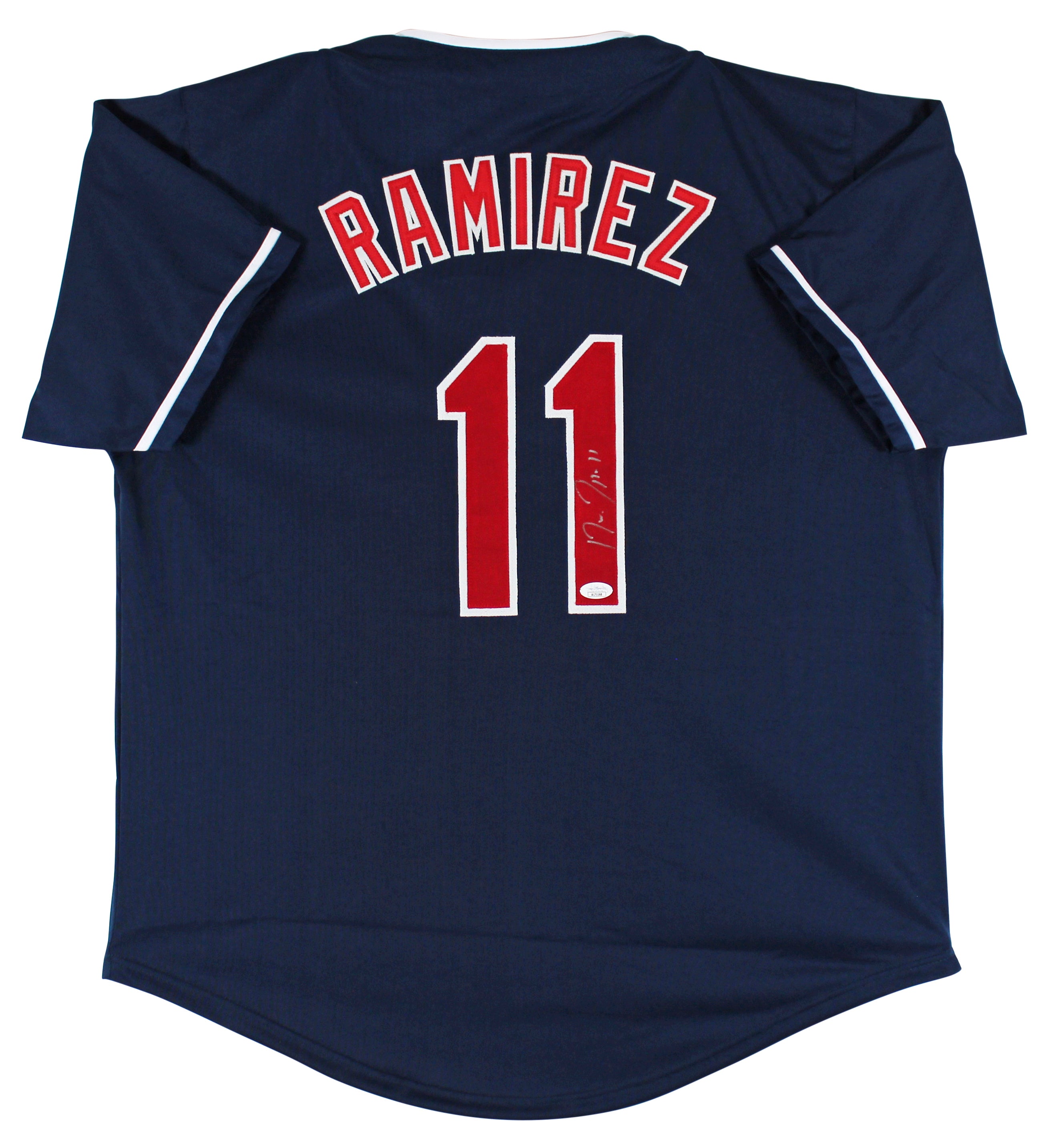 Jose Ramirez Authentic Signed Navy Blue Pro Style Jersey Autographed JSA