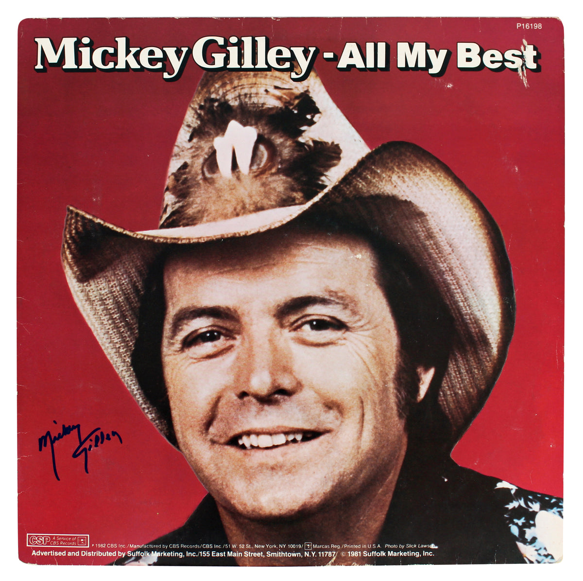 Mickey Gilley Authentic Signed All My Best Album Cover Autographed BAS #BG90673