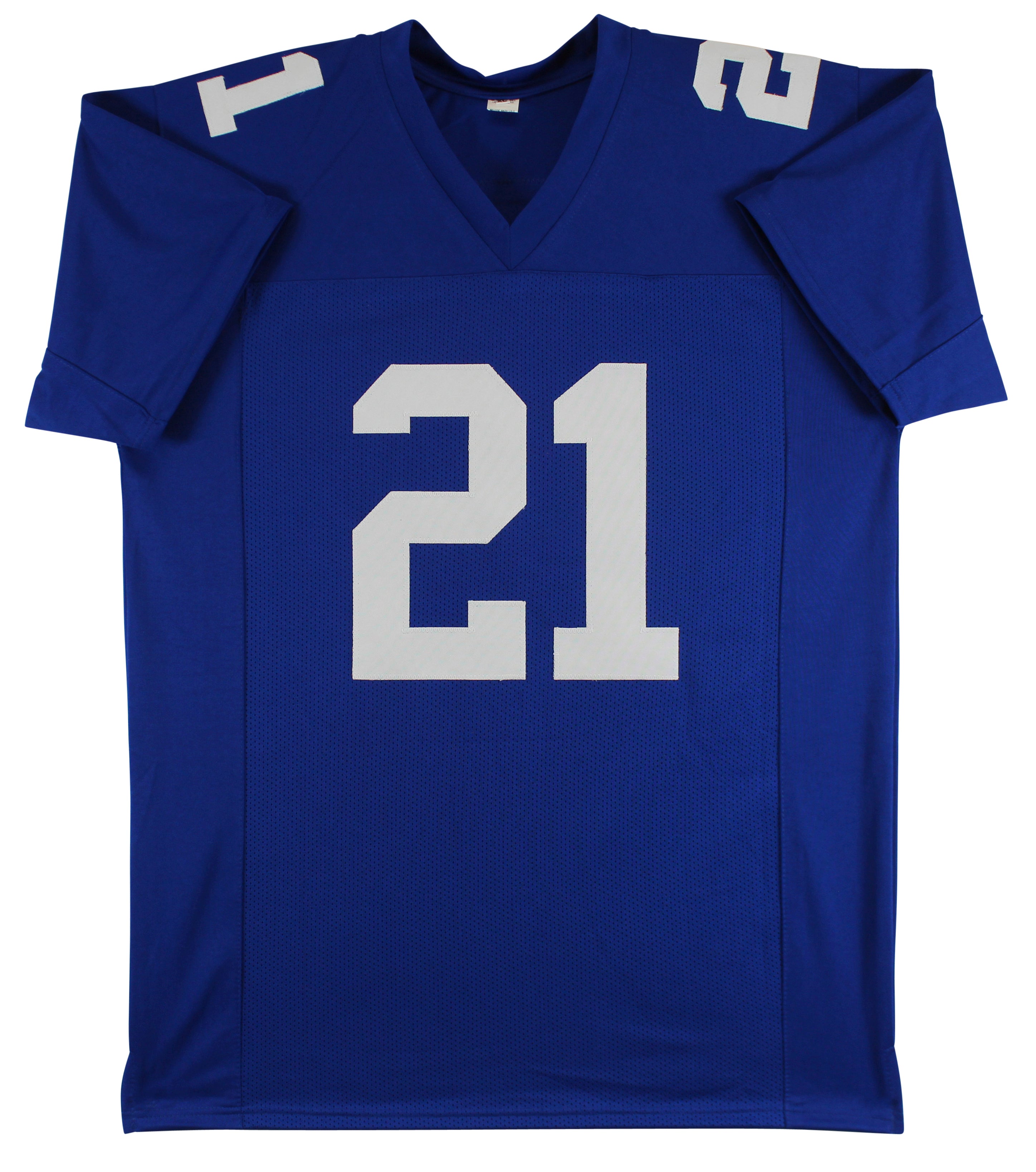 Tiki Barber Authentic Signed Blue Pro Style Jersey Autographed BAS Witnessed HOLIDAY DOORBUSTER