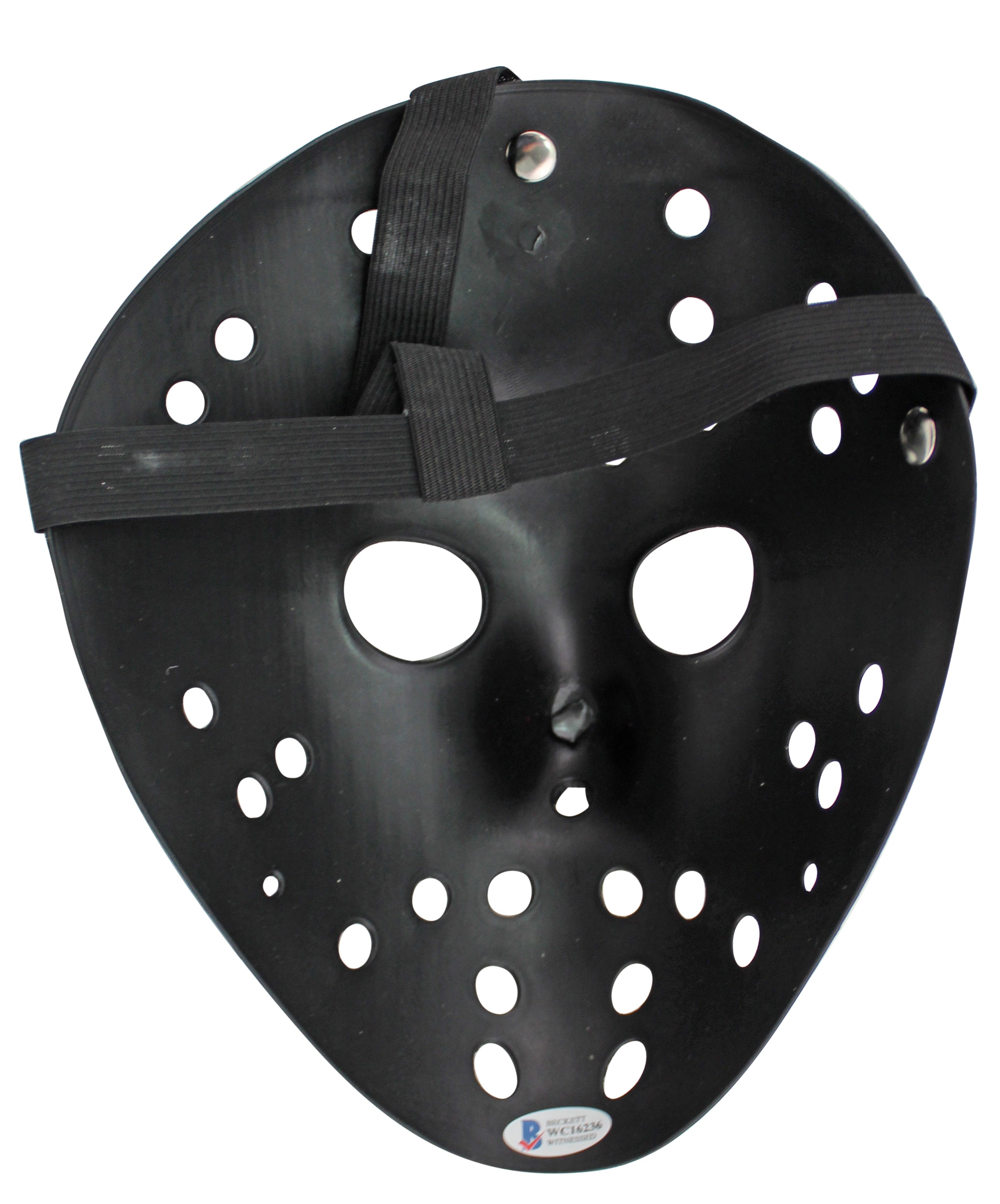 Ari Lehman Friday The 13th "Crystal Lake Killer" Signed Black Jason Mask BAS Wit
