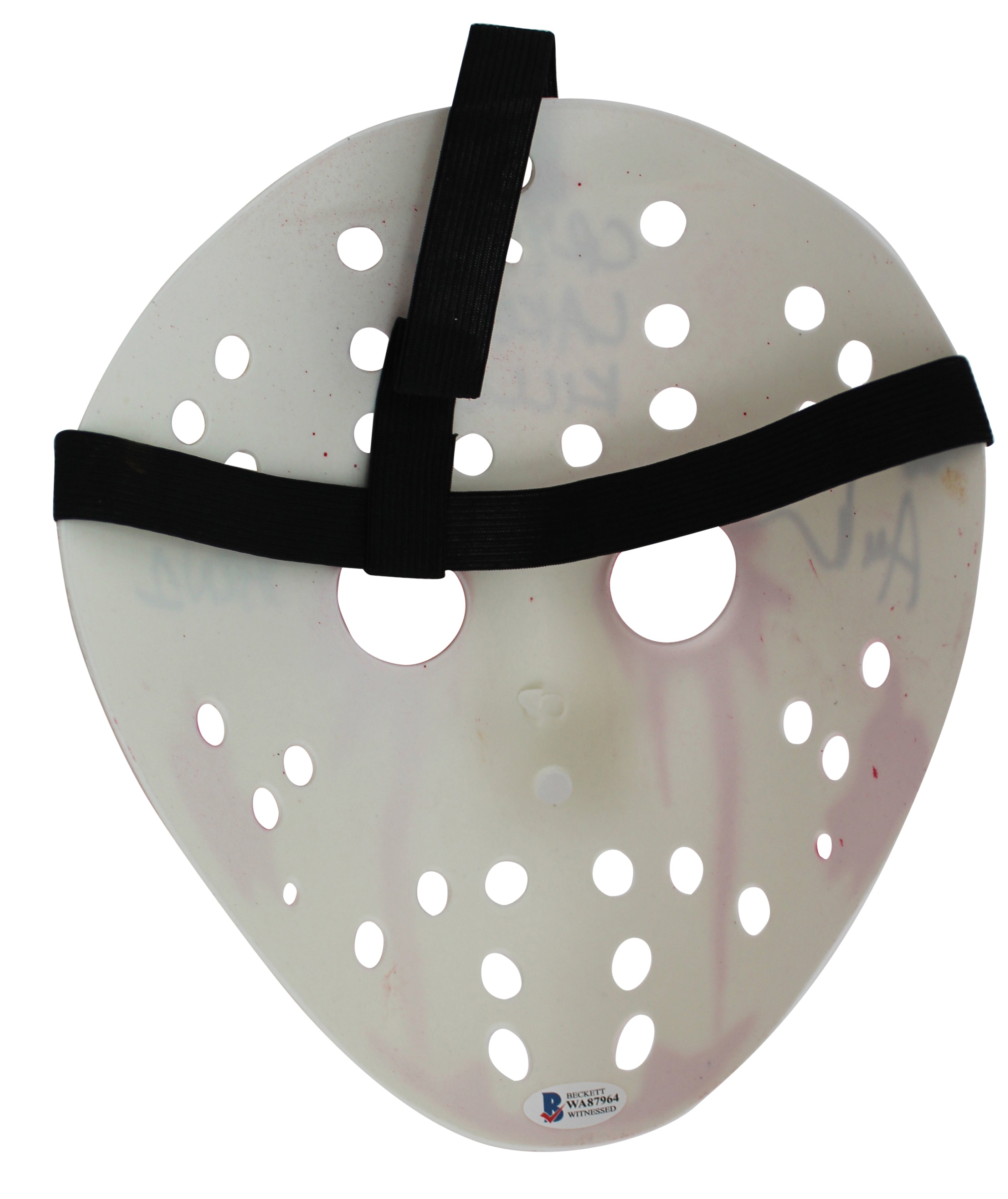 Ari Lehman Friday The 13th "Crystal Lake Killer" Signed White Jason Mask BAS Wit