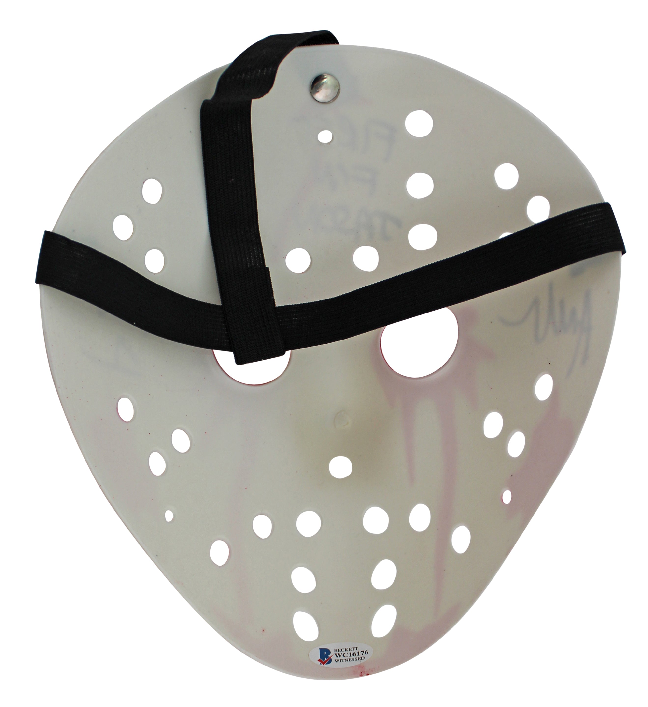 Ari Lehman Friday The 13th "First F'n Jason" Signed White Jason Mask BAS Witness