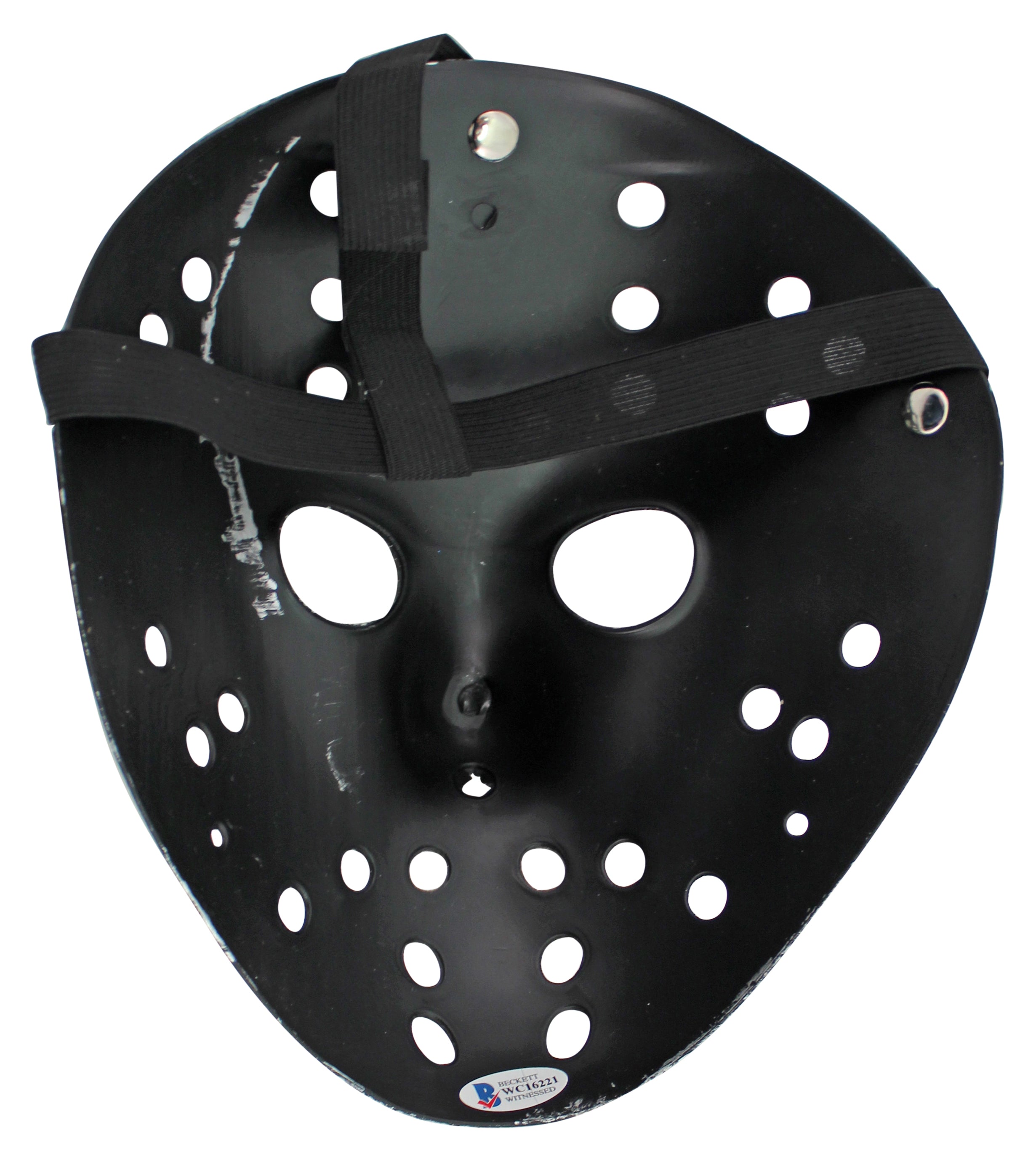 Ari Lehman Friday The 13th "First F'n Jason" Signed Silver Jason Mask BAS Wit