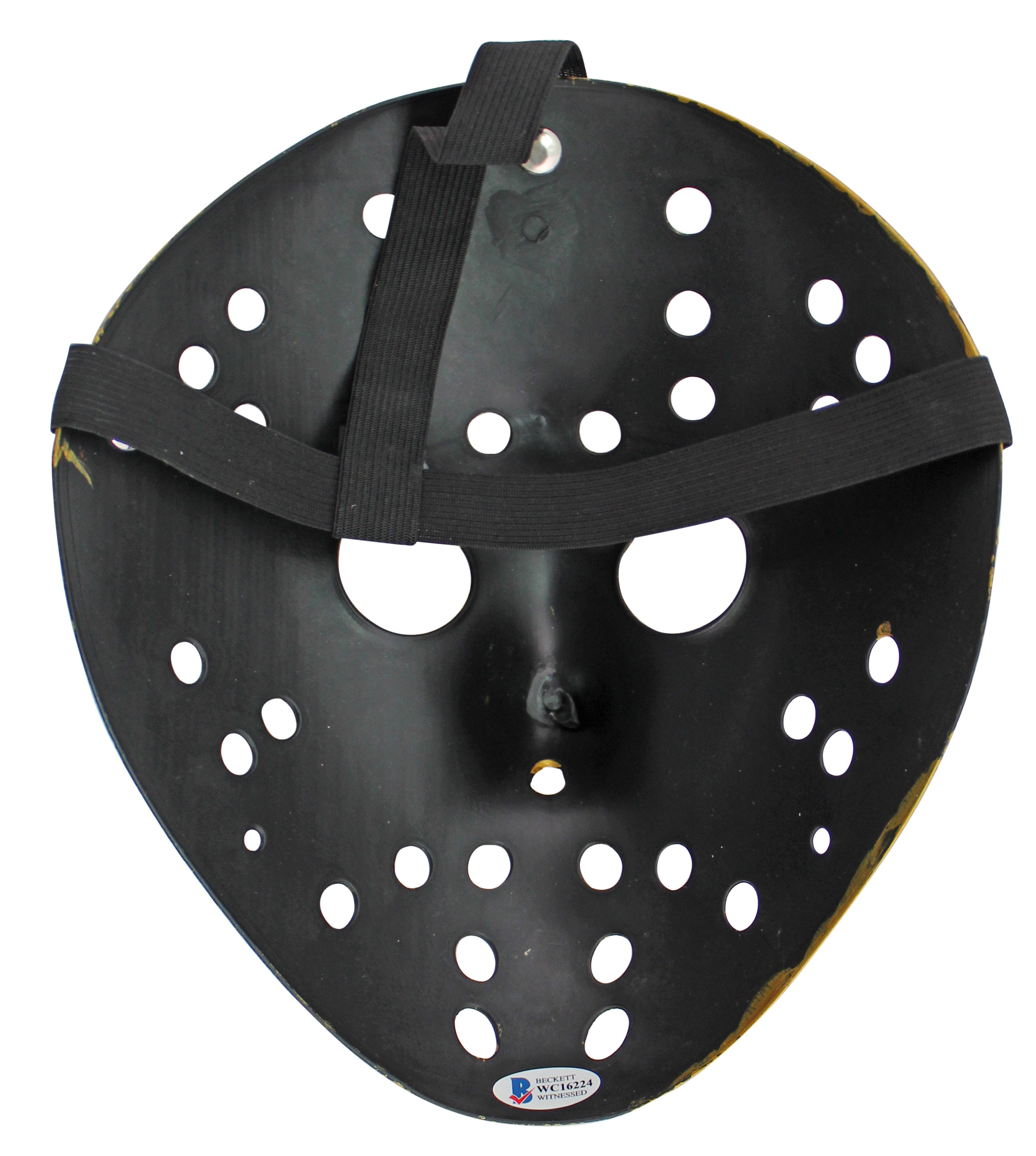 Ari Lehman Friday The 13th "First F'n Jason" Signed Gold Jason Mask BAS Witness