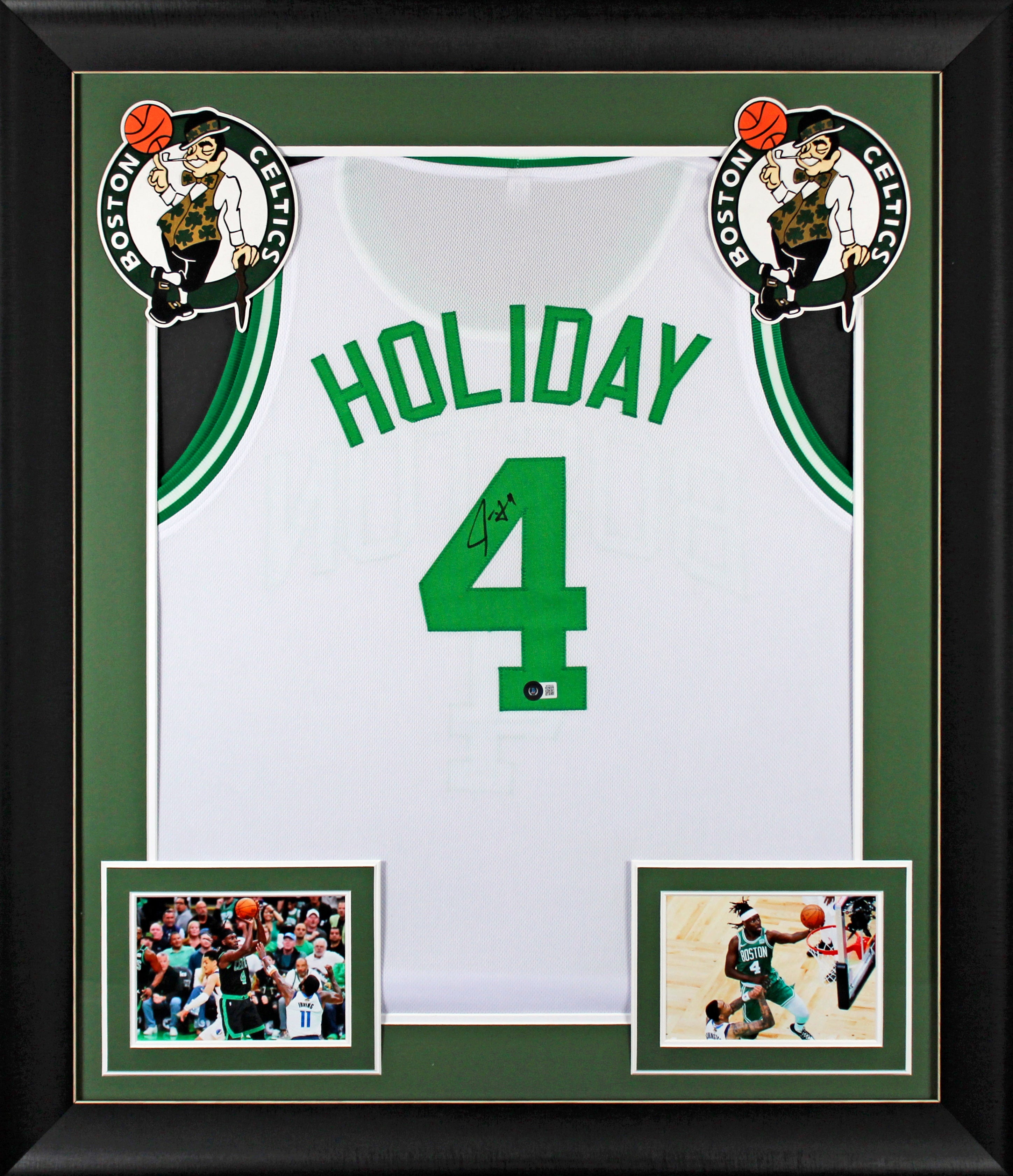 Jrue Holiday Authentic Signed White Pro Style Framed Jersey BAS Witnessed