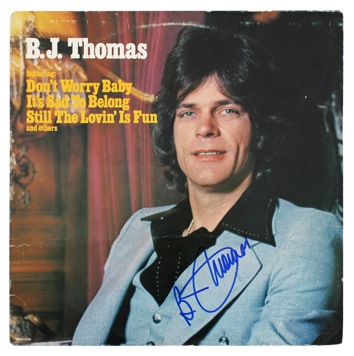 B.J. Thomas Authentic Signed 1977 Album Cover Autographed BAS #BG83073
