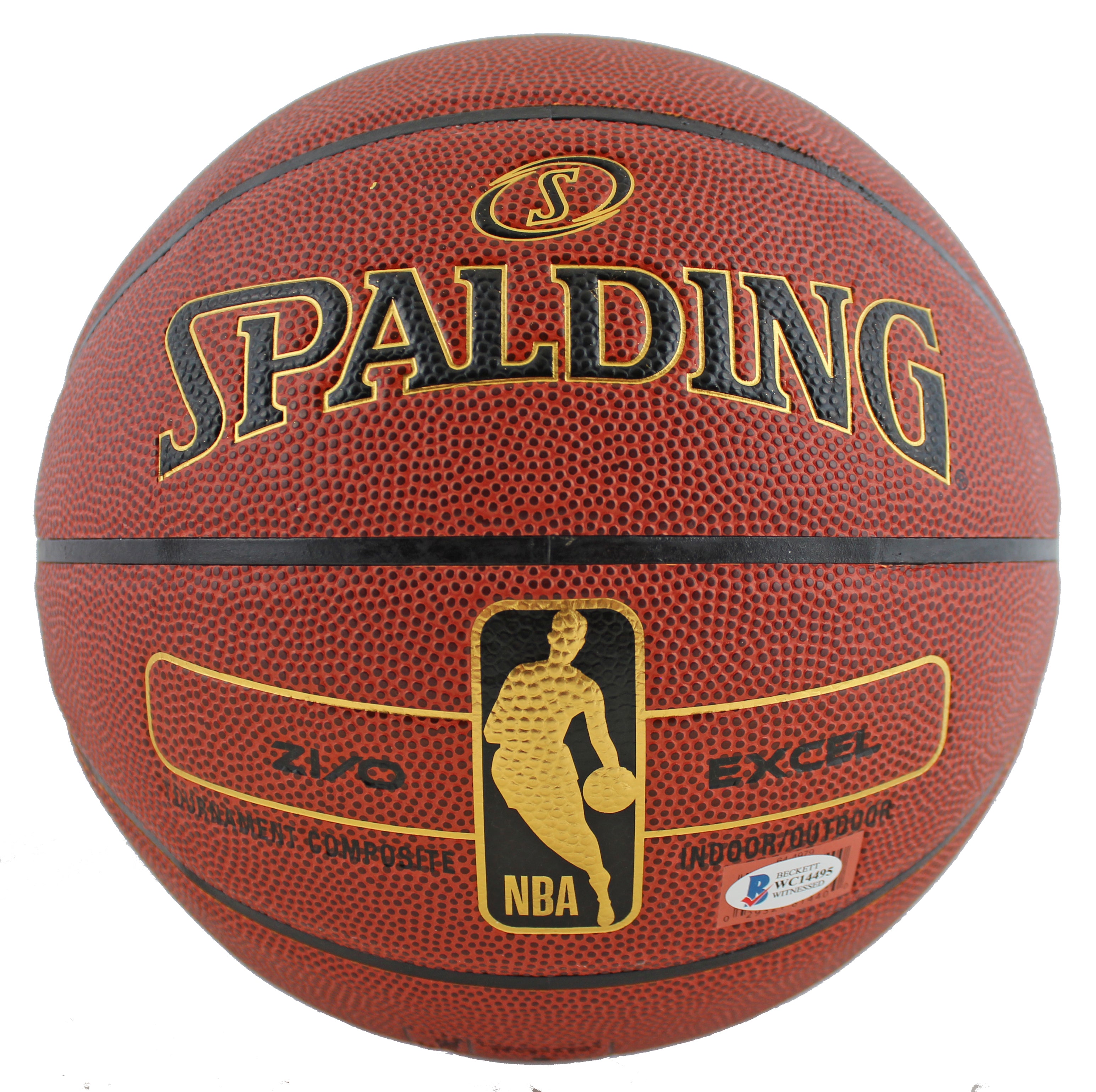 Lakers Shaquille O'Neal Signed Brown Spalding Basketball w/ Silver Sig BAS