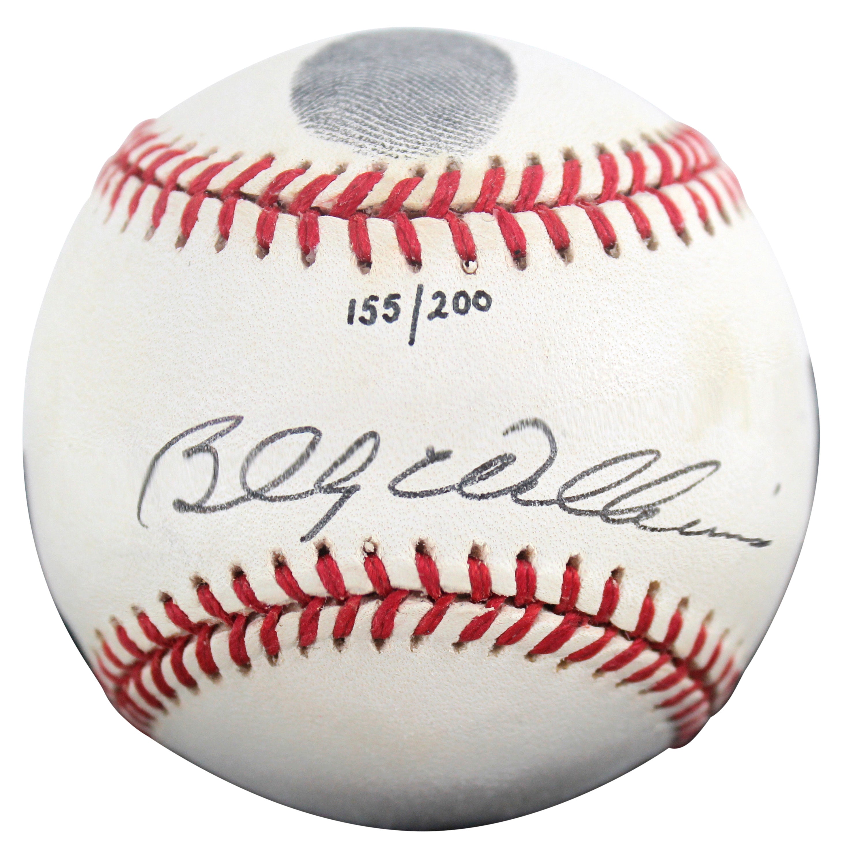 ** HOLIDAY DOORBUSTER ** Cubs Billy Williams Signed Thumbprint Baseball LE #'d/200 w/ Display Case BAS