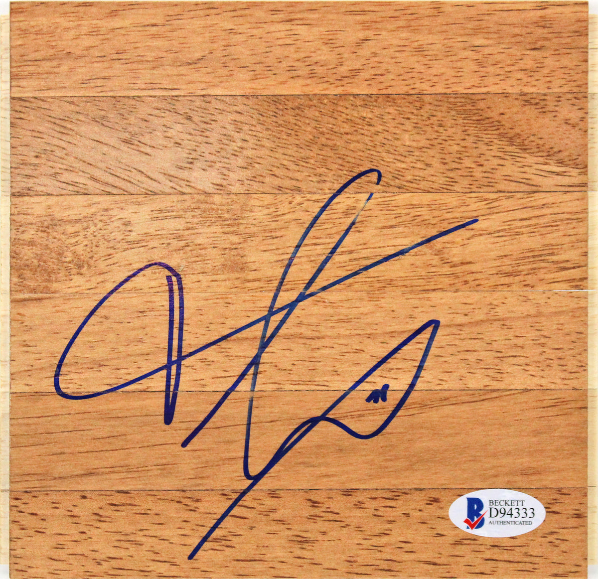 Knicks Frank Ntilikina Authentic Signed 6x6 Floorboard Autographed BAS #D94333