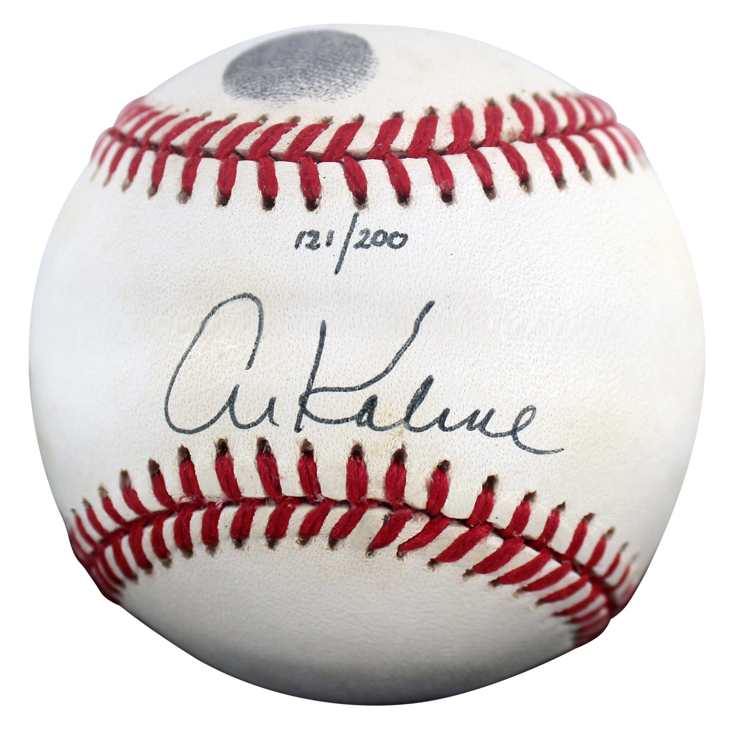 Tigers Al Kaline Signed Thumbprint Baseball LE #'d/200 w/ Display Case BAS