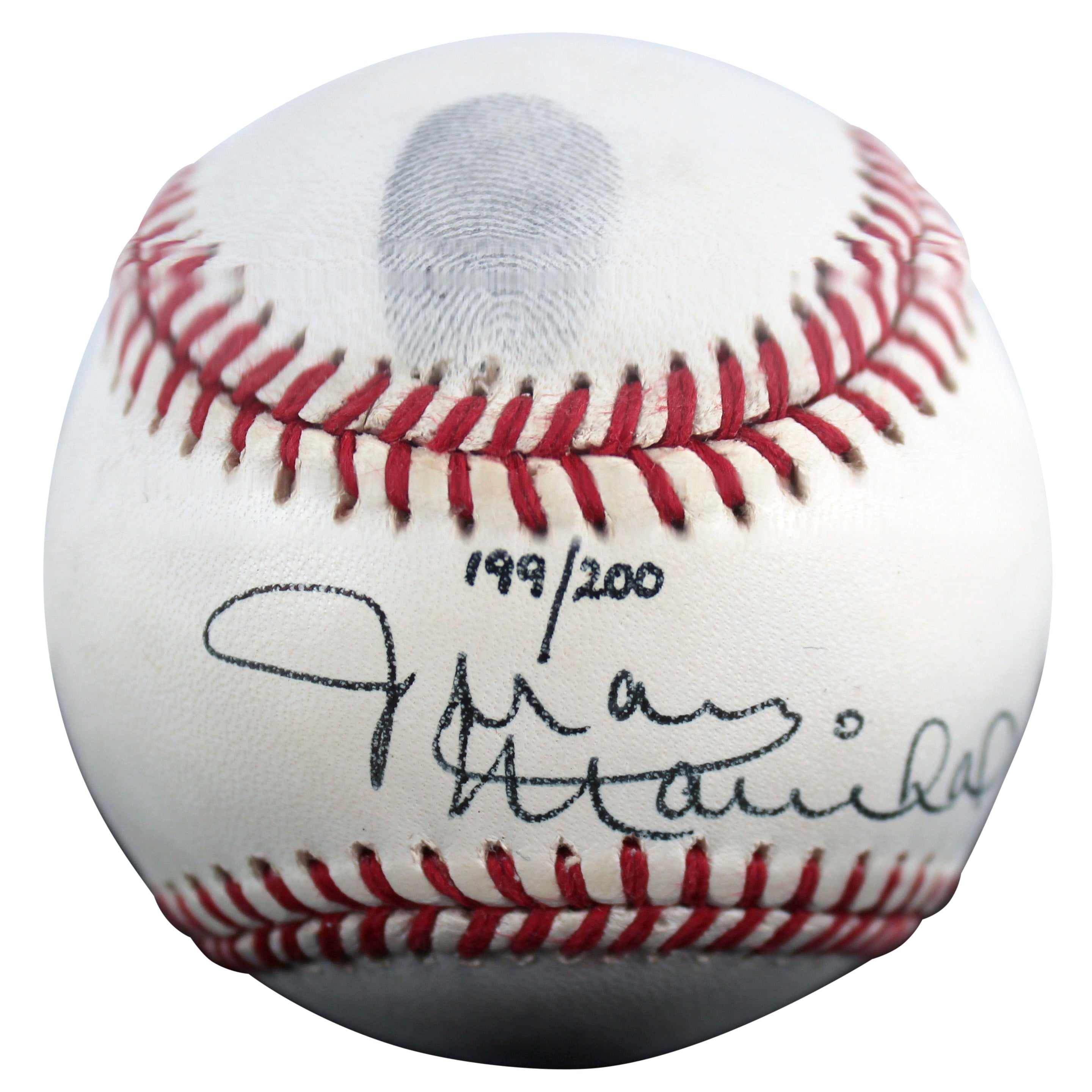 ** HOLIDAY DOORBUSTER ** Giants Juan Marichal Signed Thumbprint Baseball LE #'d/200 w/ Display Case BAS