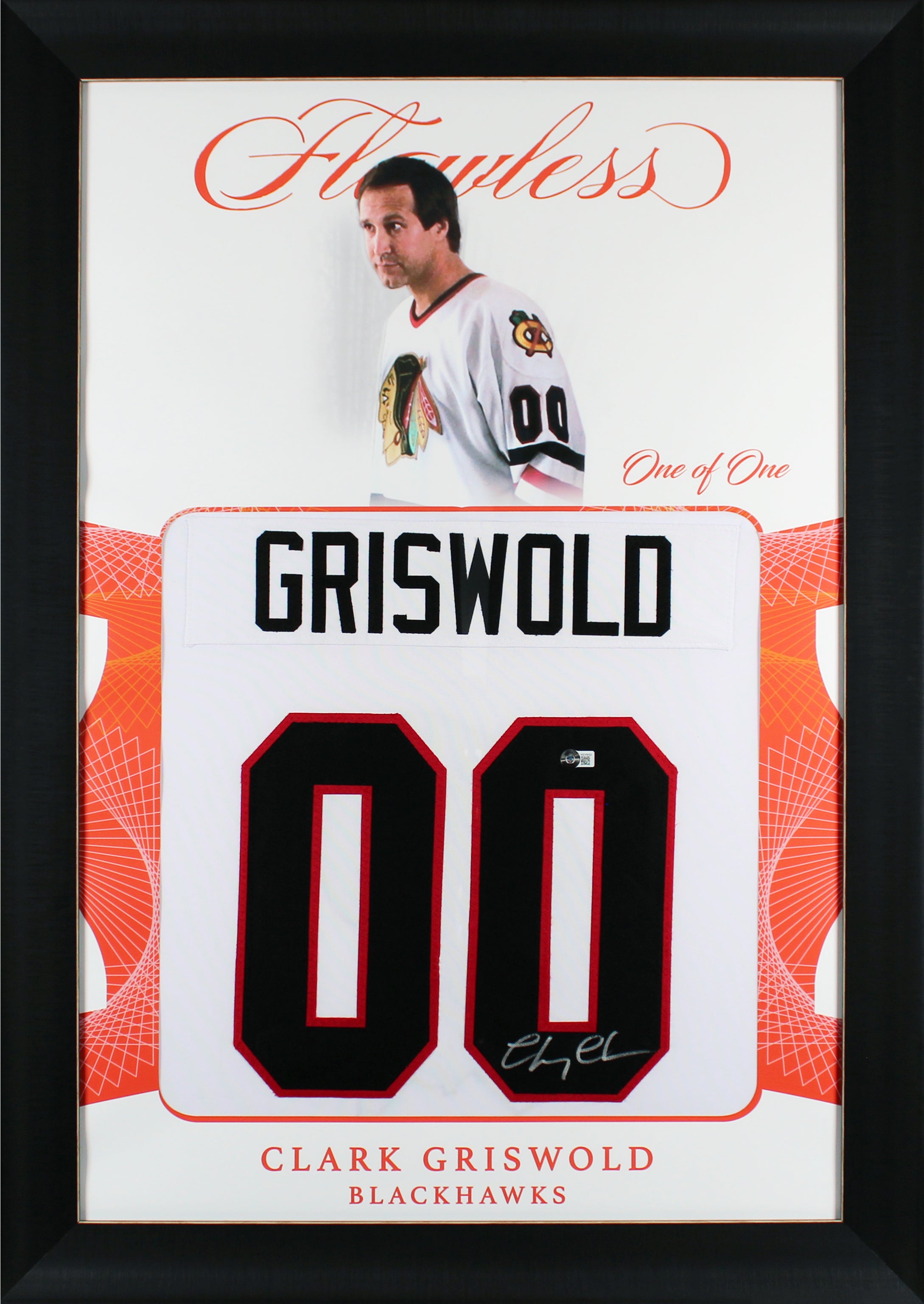 Chevy Chase Christmas Vacation Signed One of One Jersey Framed Display BAS Wit