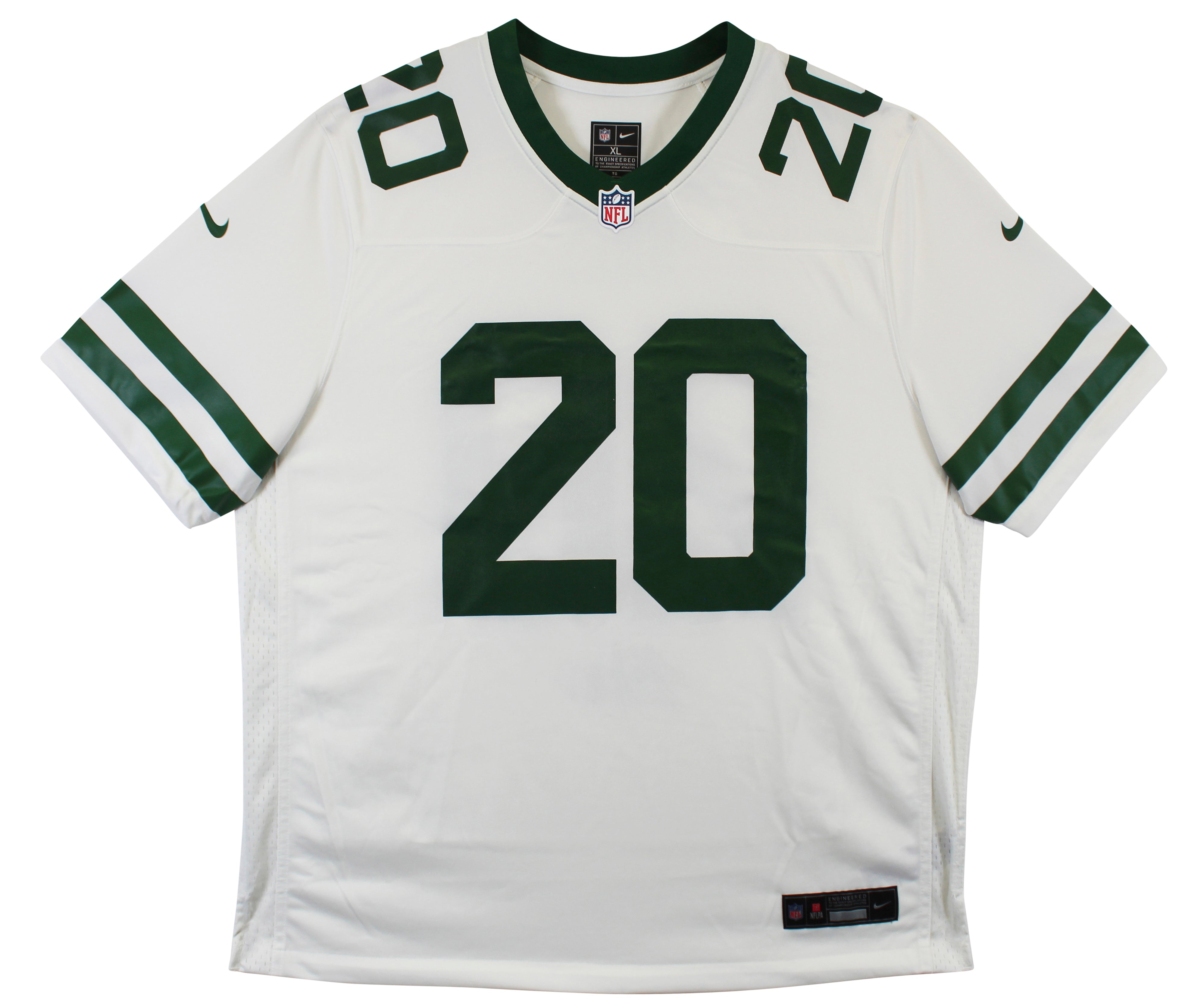 Jets Breece Hall Authentic Signed White Nike Game Jersey Autographed Fanatics