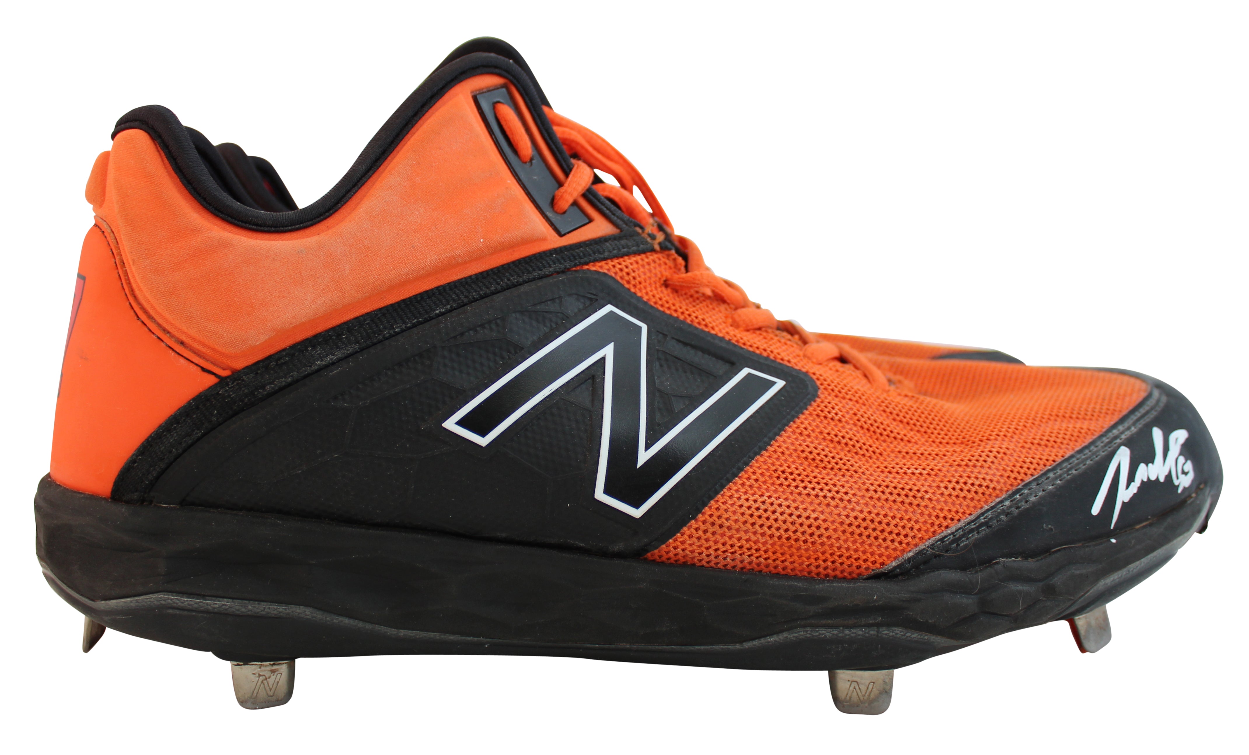 Giants Dereck Rodríguez Authentic Signed Game Used Orange New Balance Cleats BAS