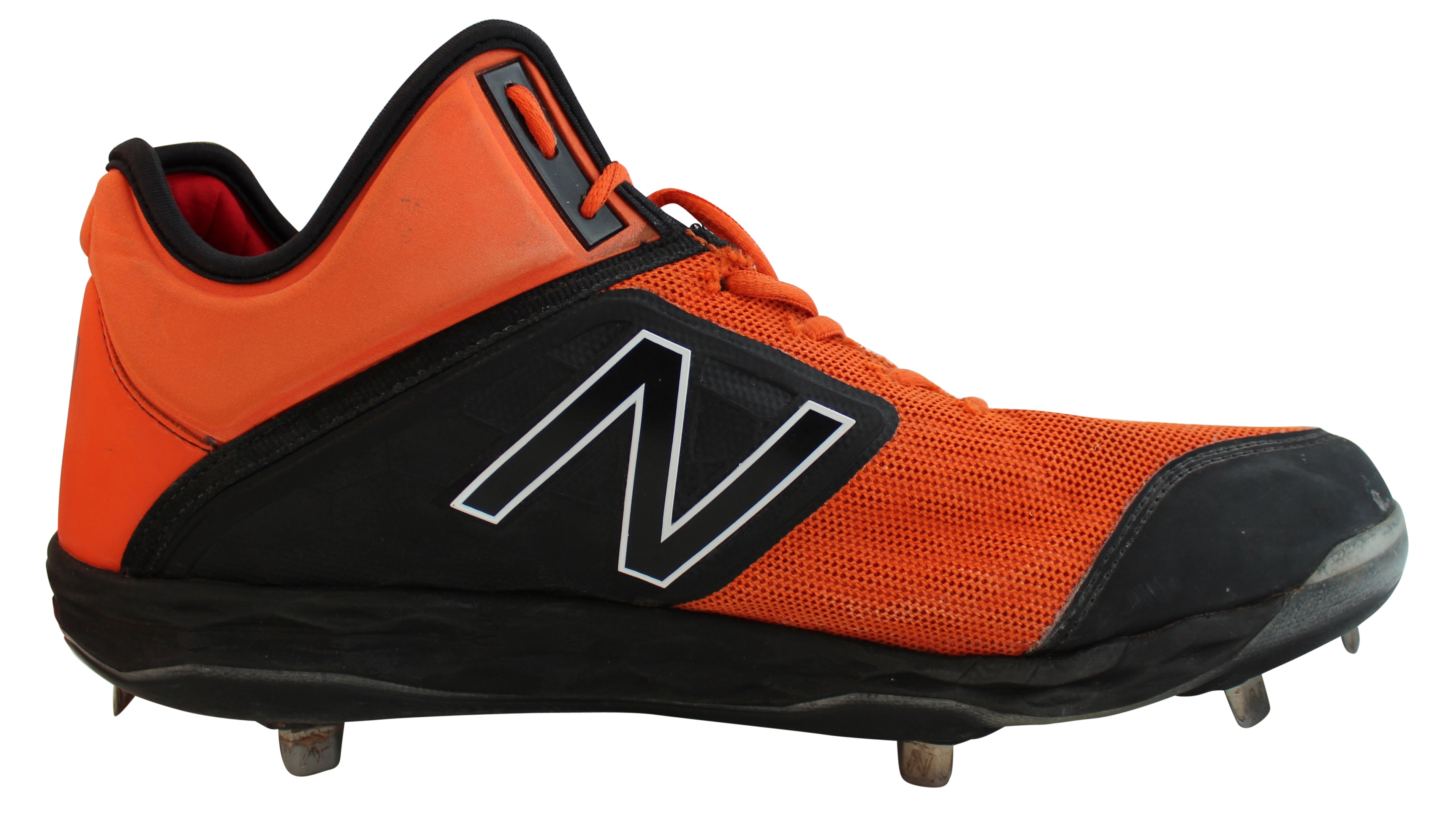 Giants Dereck Rodríguez Authentic Signed Game Used Orange New Balance Cleats BAS