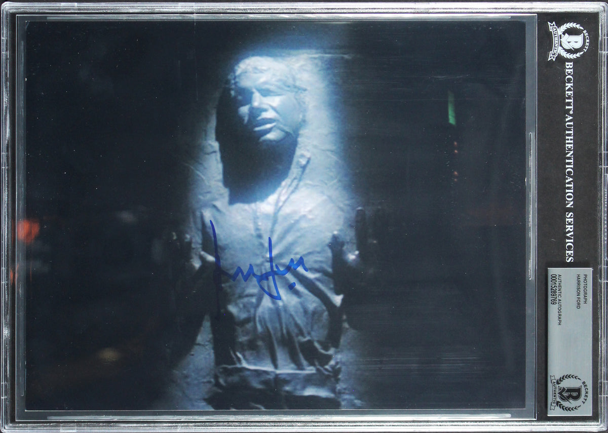 Harrison Ford Star Wars The Empire Strikes Back Signed 8x10 Photo BAS Slabbed