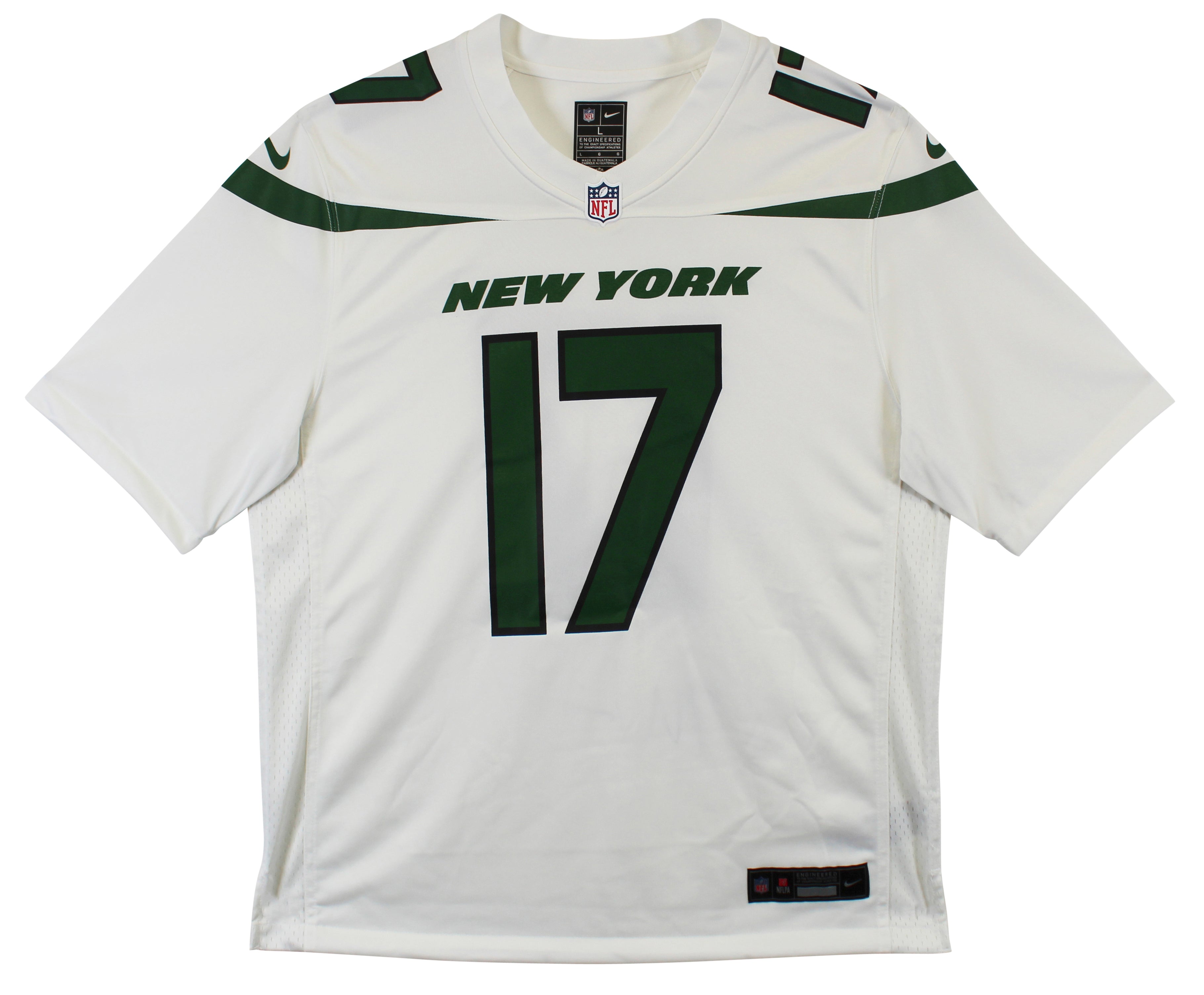 Jets Garrett Wilson Authentic Signed White Nike Game Jersey Autographed Fanatics