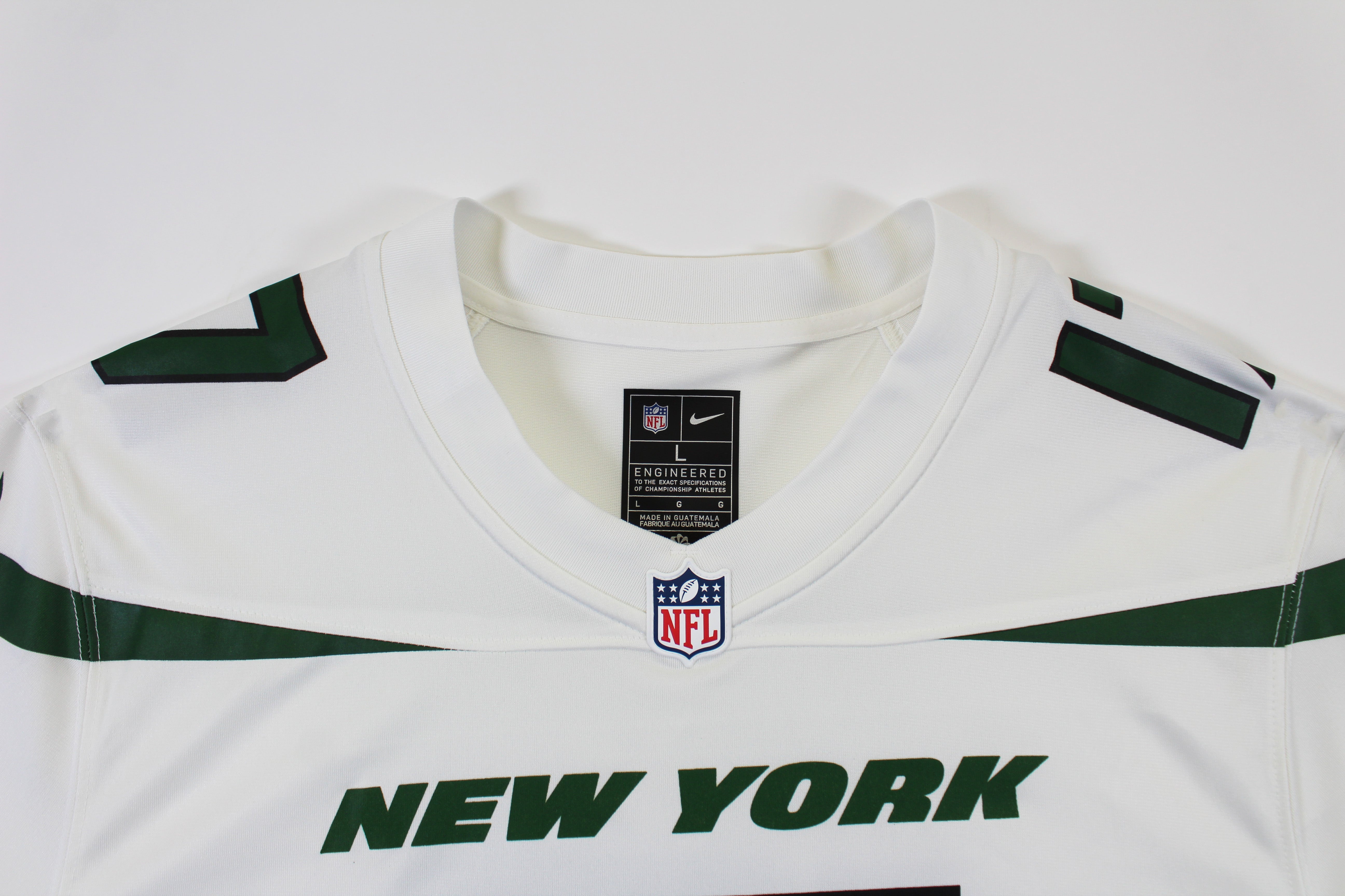 Jets Garrett Wilson Authentic Signed White Nike Game Jersey Autographed Fanatics
