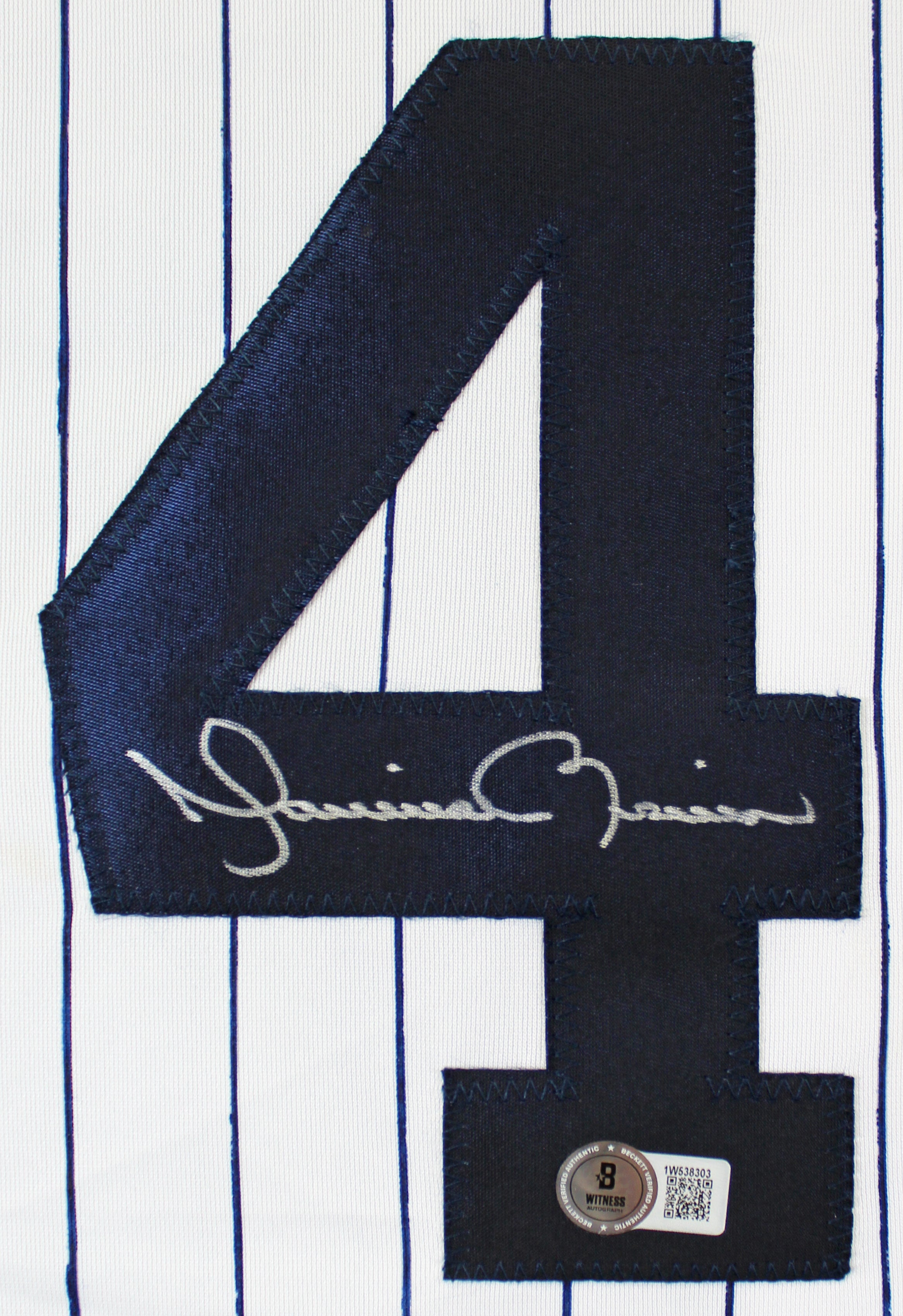 Mariano Rivera Authentic Signed White Pinstripe Pro Style Jersey BAS Witnessed