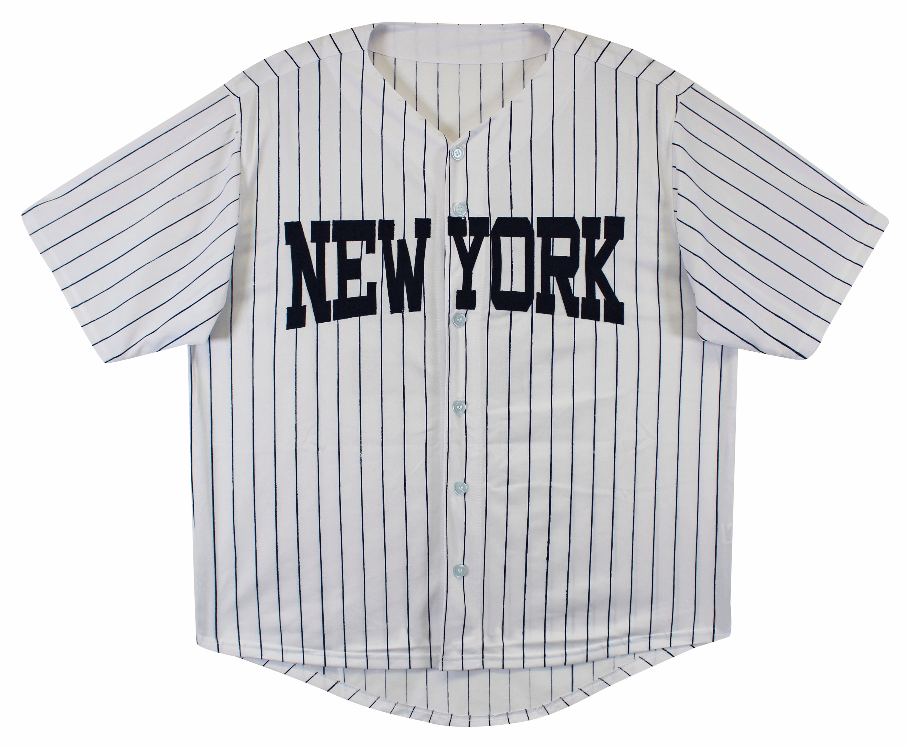 Mariano Rivera Authentic Signed White Pinstripe Pro Style Jersey BAS Witnessed