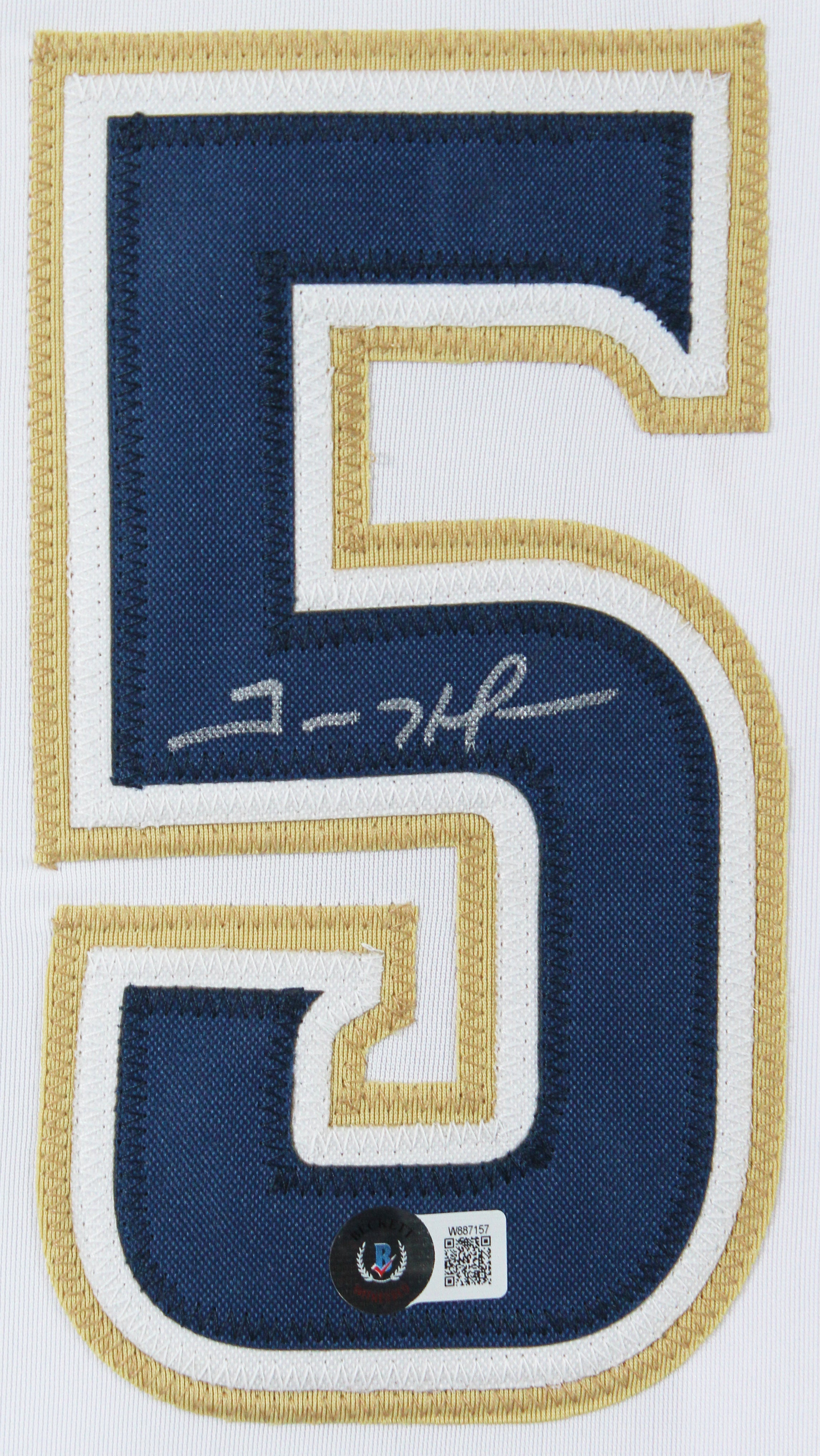 Trevor Hoffman Authentic Signed White Pro Style Framed Jersey BAS Witnessed