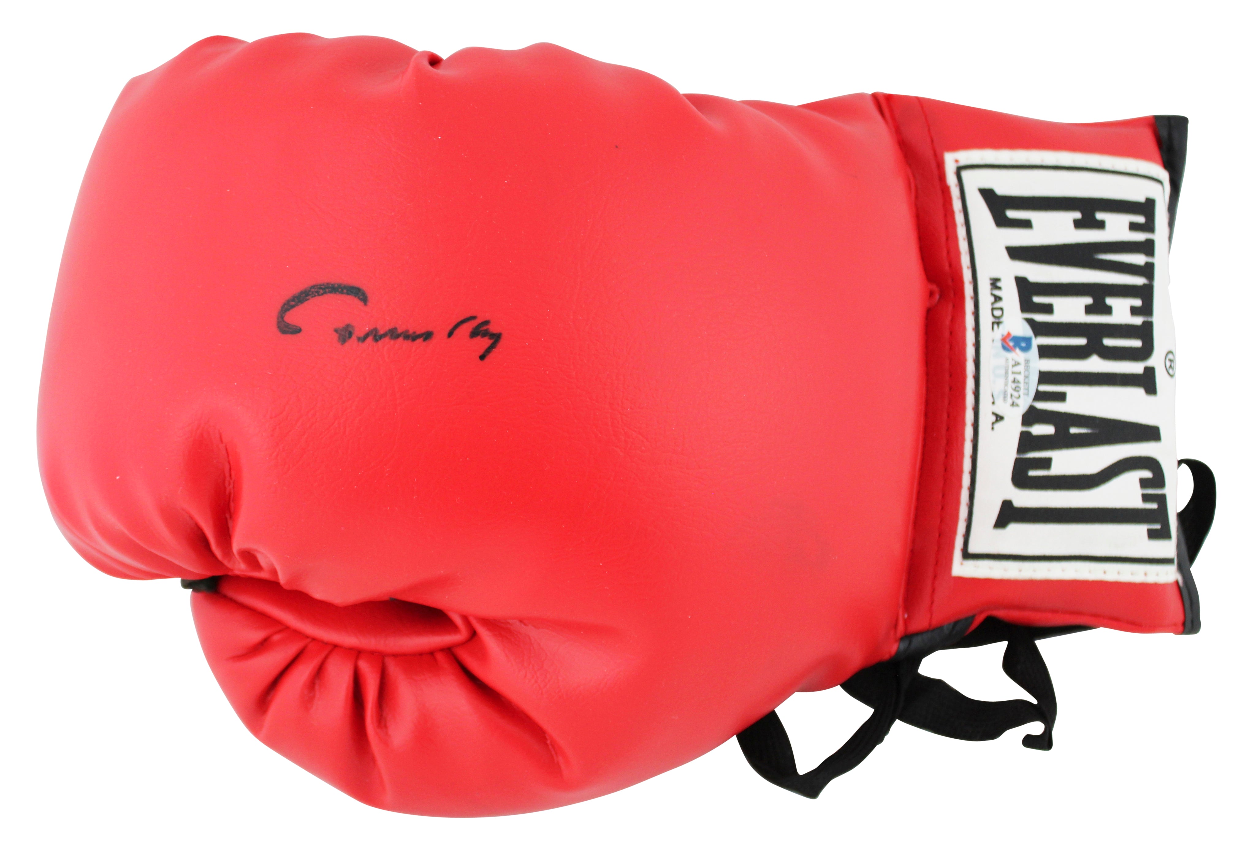 Muhammad Ali Cassius Clay Authentic Signed Red Everlast Boxing Glove BAS #A14924