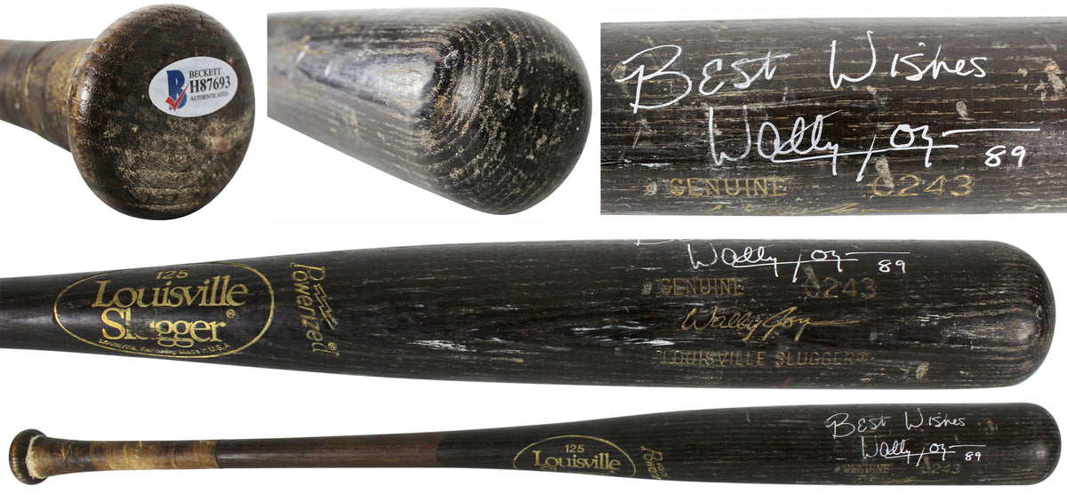 Angels Wally Joyner "Best Wishes" Signed Game Used Adirondack Bat BAS #H87693