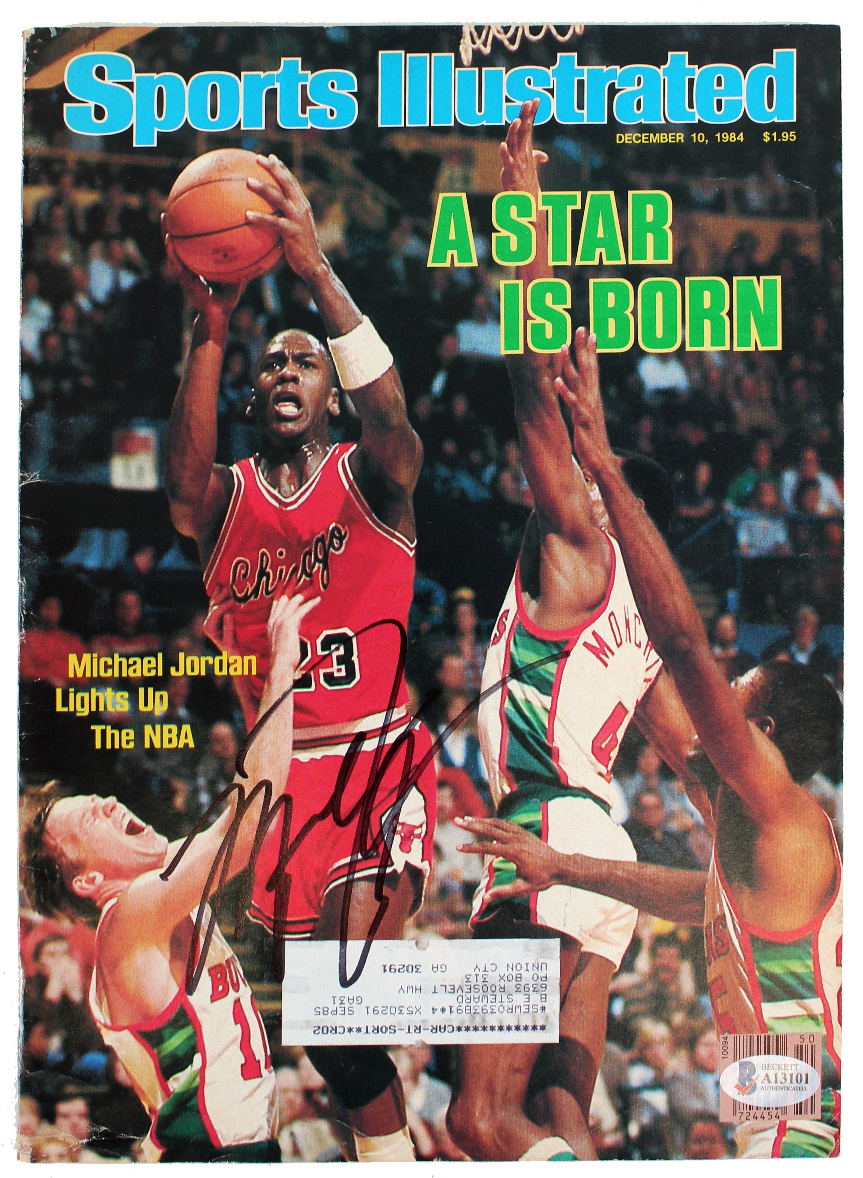 Bulls Michael Jordan Signed 1984 Sports Illustrated Magazine BAS #A13101