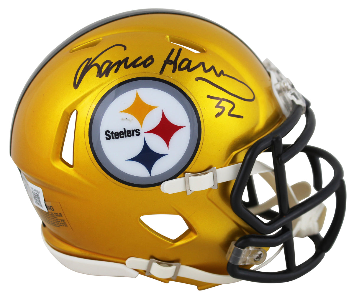 Steelers Franco Harris Signed Flash Speed Mini Helmet BAS Witnessed #WX48981