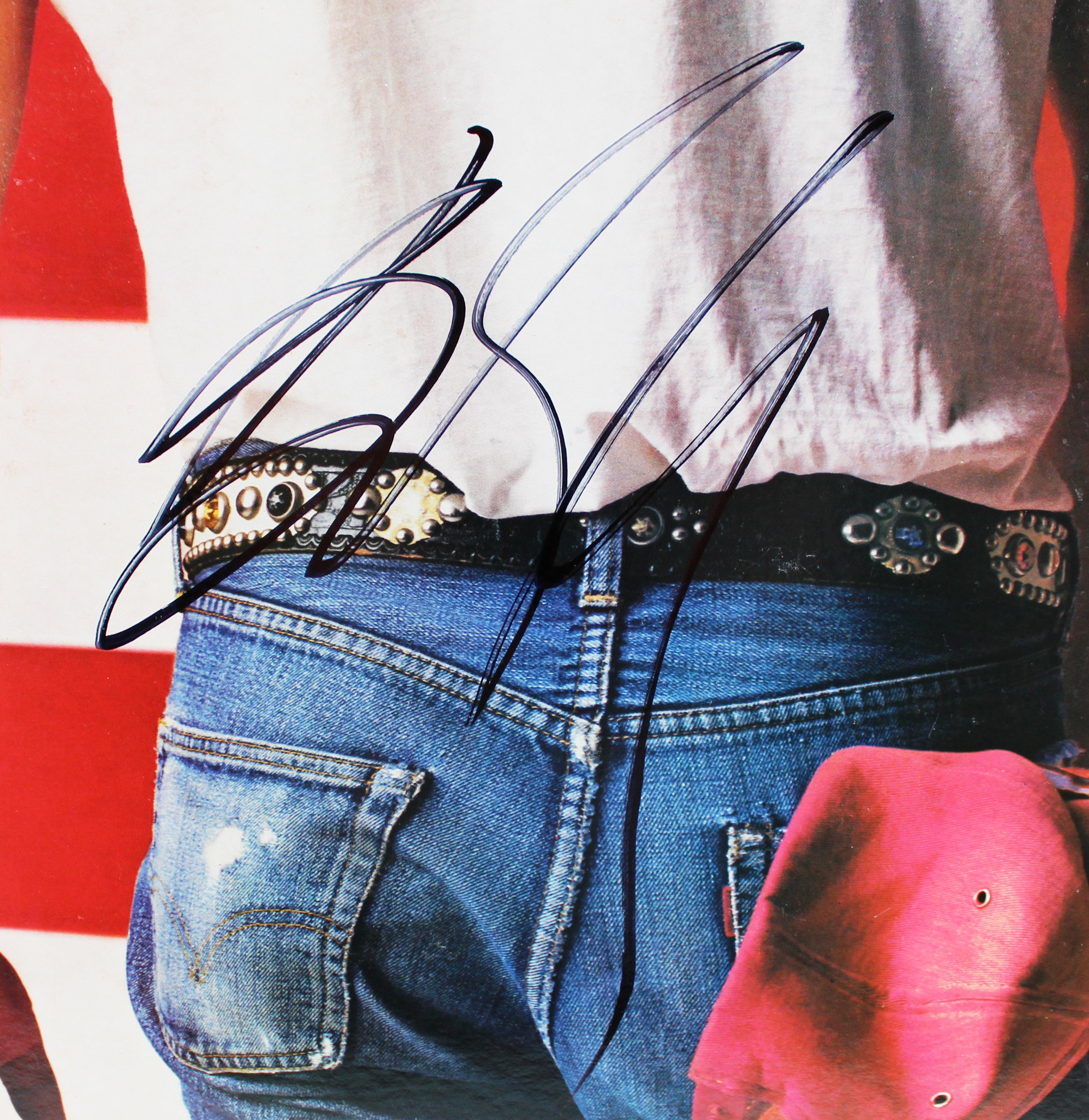 Bruce Springsteen Signed Born In The USA Album Cover W/ Vinyl BAS #A68010