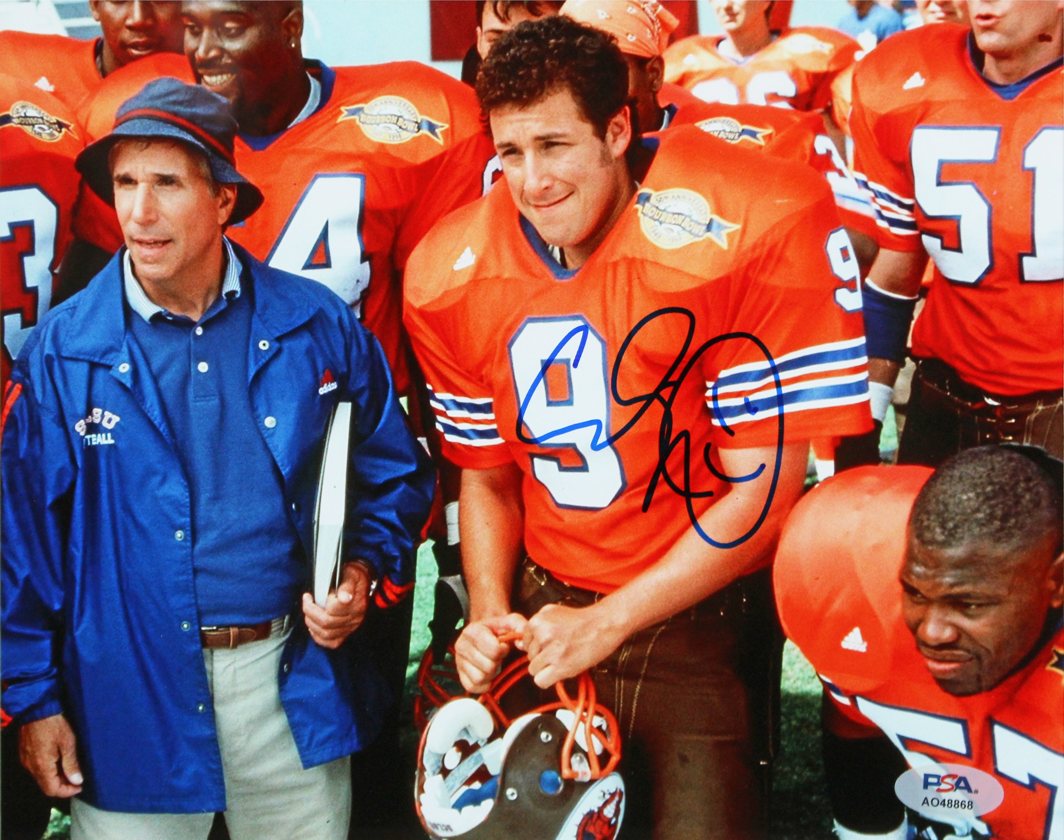 Adam Sandler & Henry Winkler The Waterboy Signed Framed Display BAS & PSA