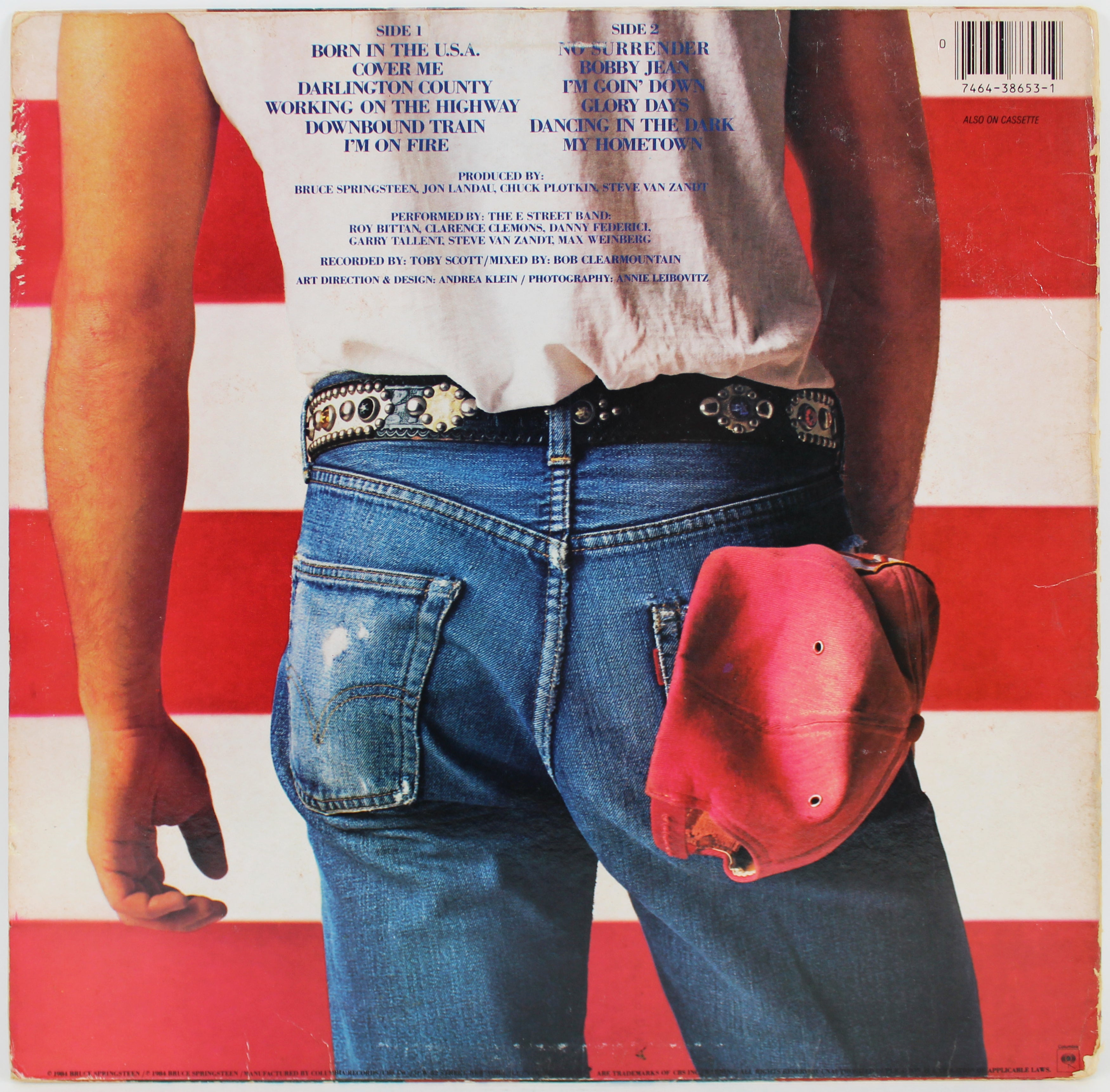 Bruce Springsteen Signed Born In The USA Album Cover W/ Vinyl BAS #A68010