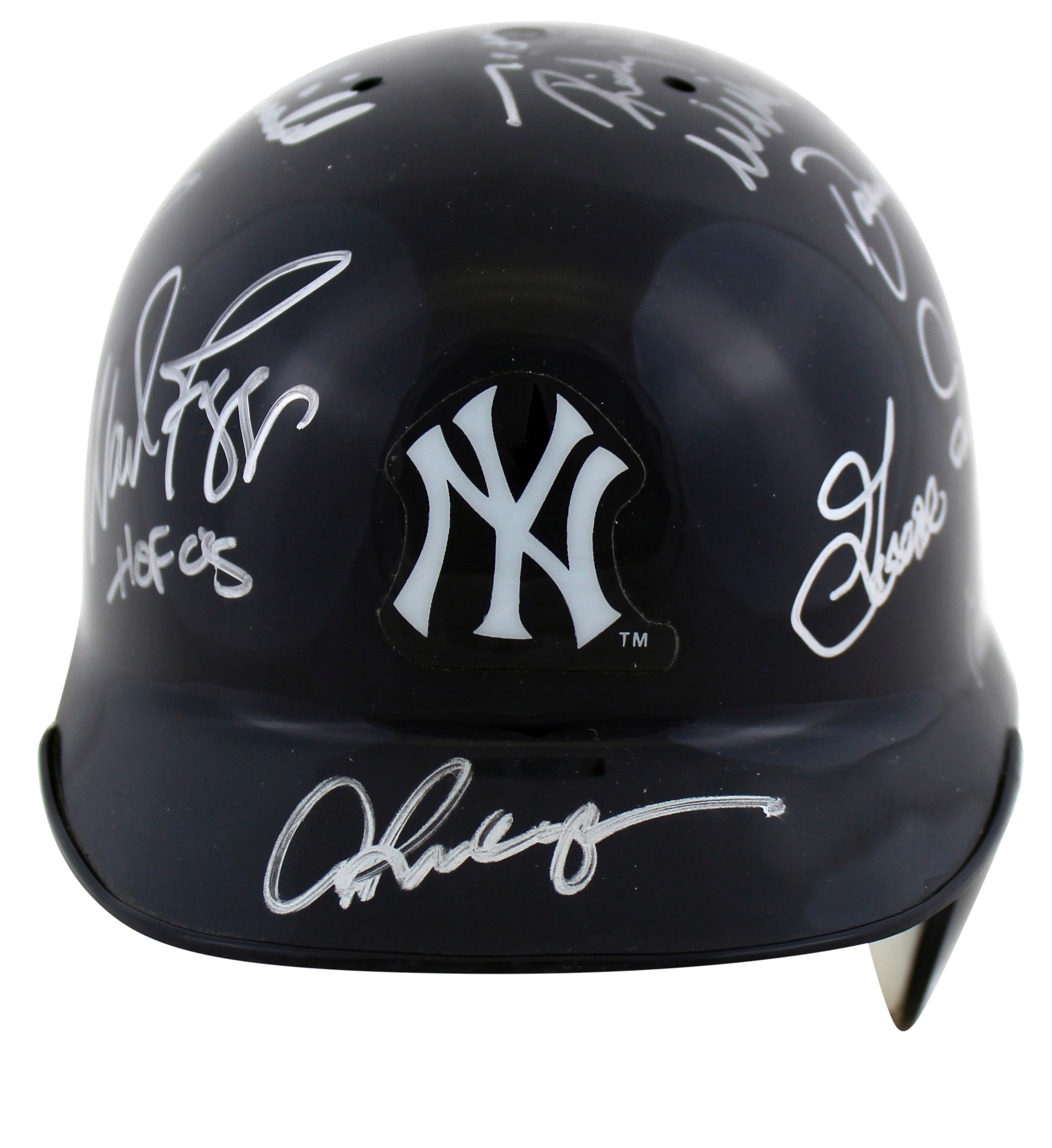 Yankees (15) Rodriguez, Boggs, Gooden, Girardi Signed Mini Helmet BAS #AA03814