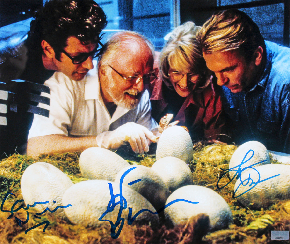 Jurassic Park (3) Neil, Dern & Goldblum Authentic Signed 11x14 Framed Photo BAS