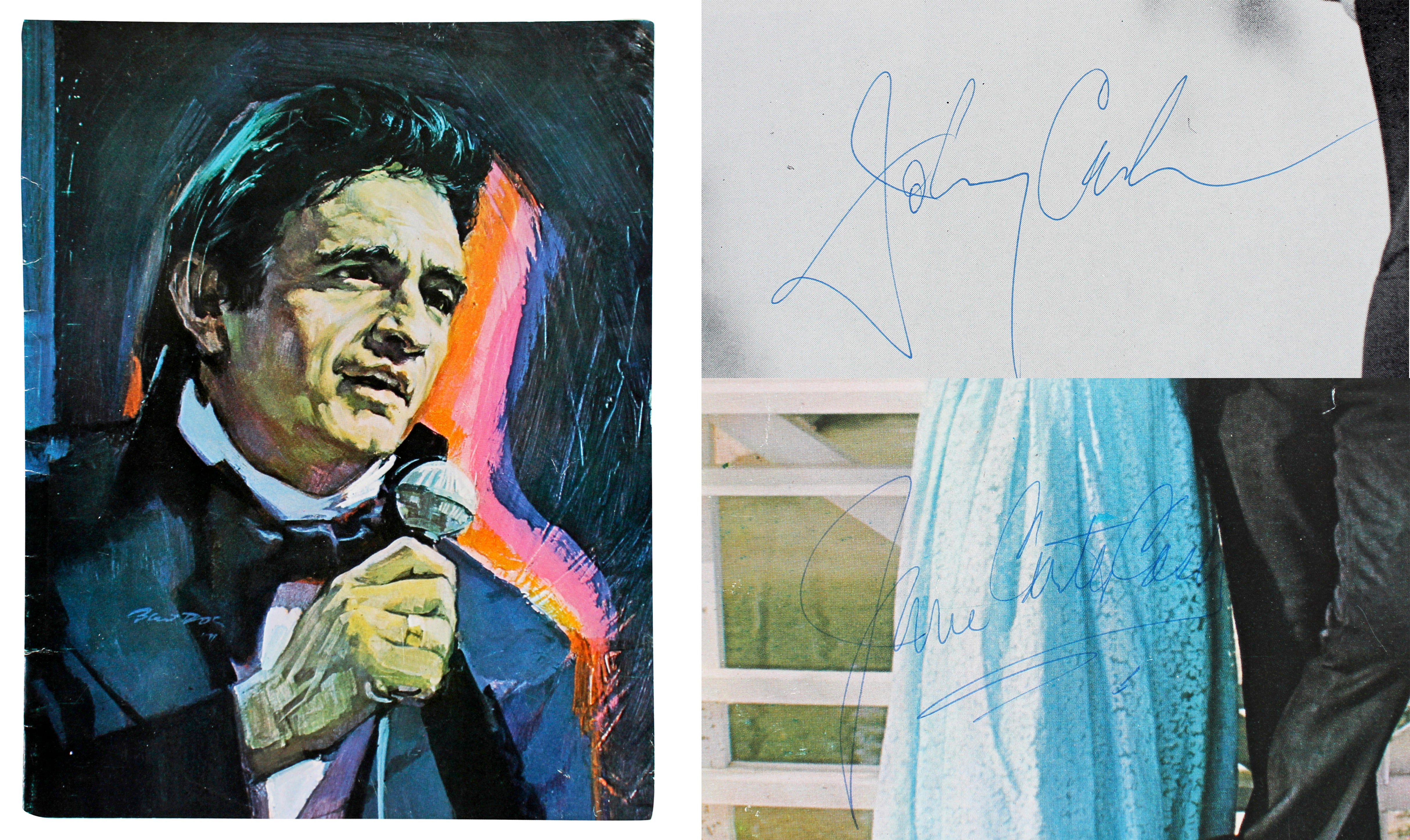 Johnny Cash & June Carter Cash Signed 1972 European Tour Program BAS #AB91965