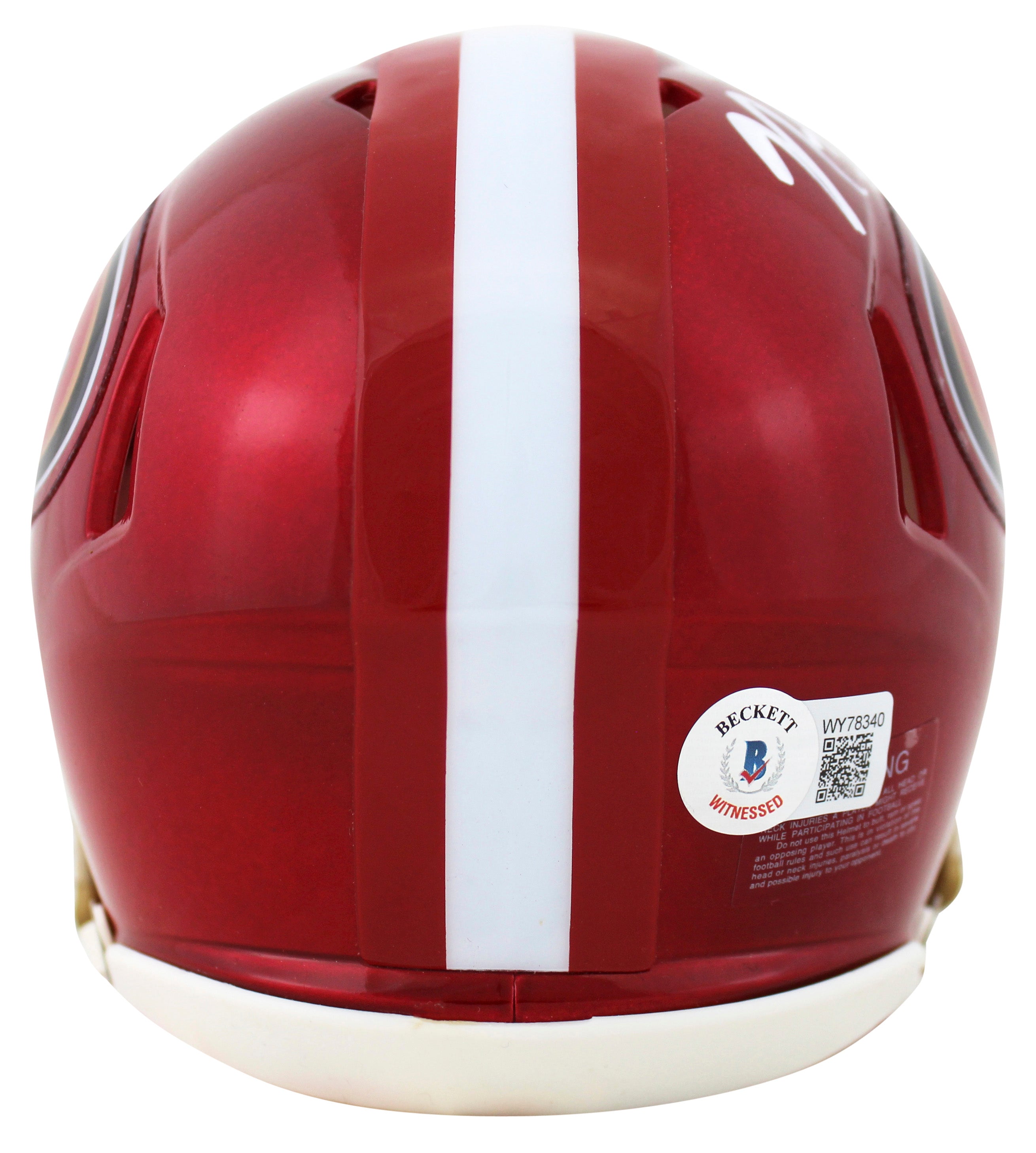 49ers Navorro Bowman Authentic Signed Flash Speed Mini Helmet BAS Witnessed