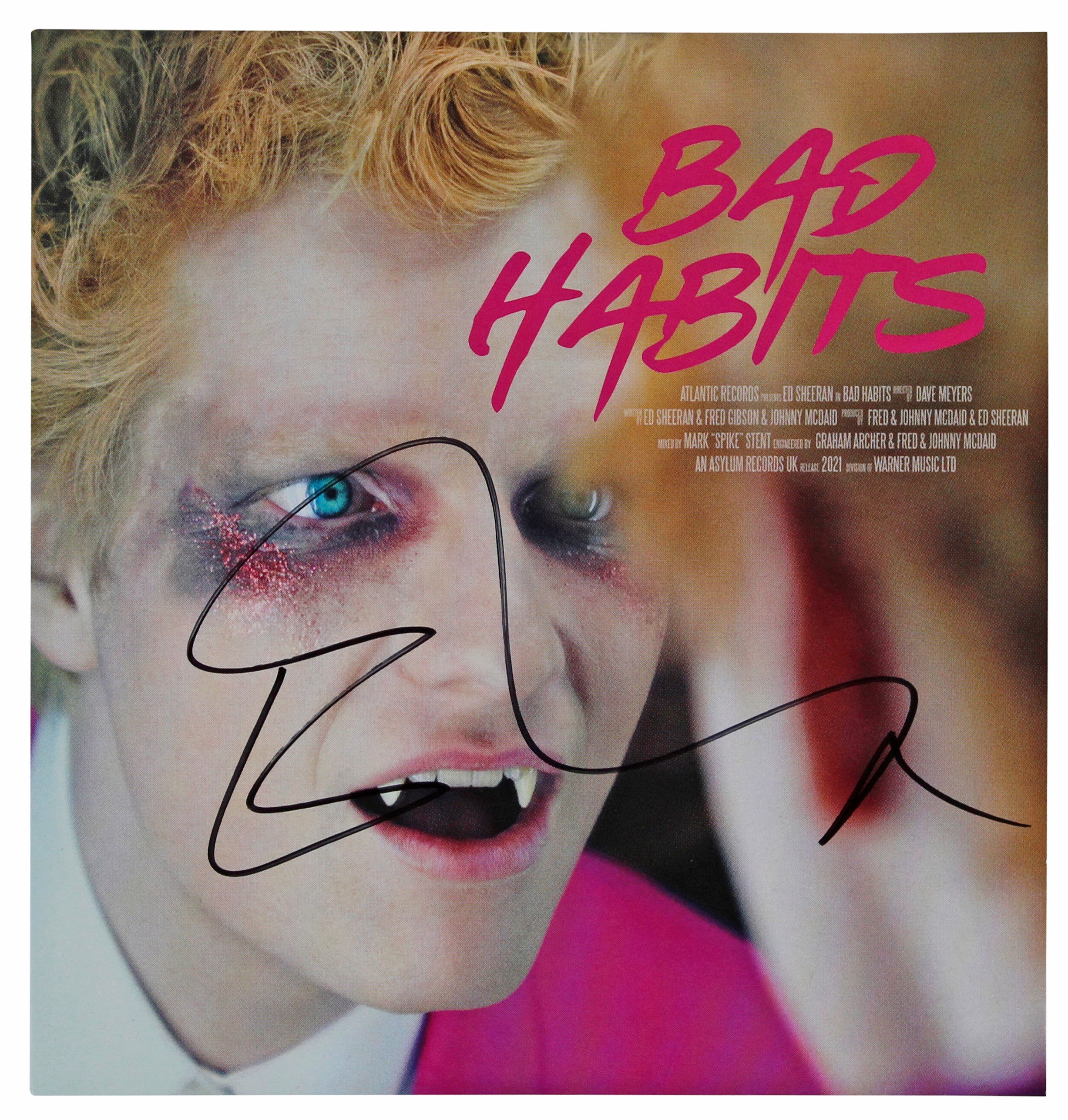 Ed Sheeran Authentic Signed Bad Habits Cd Insert W/ Disk BAS #BG83228